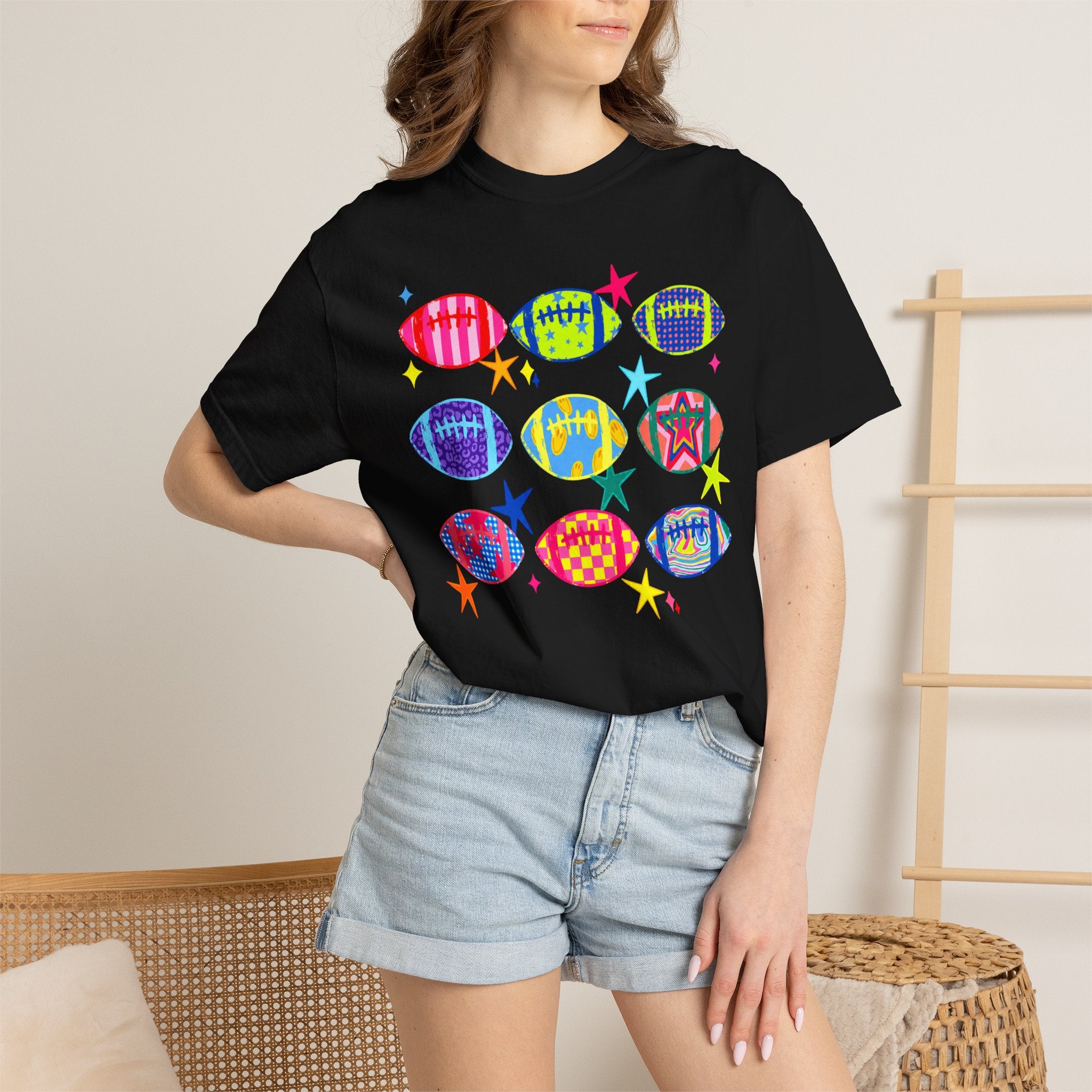 Neon Football Graphic Tee