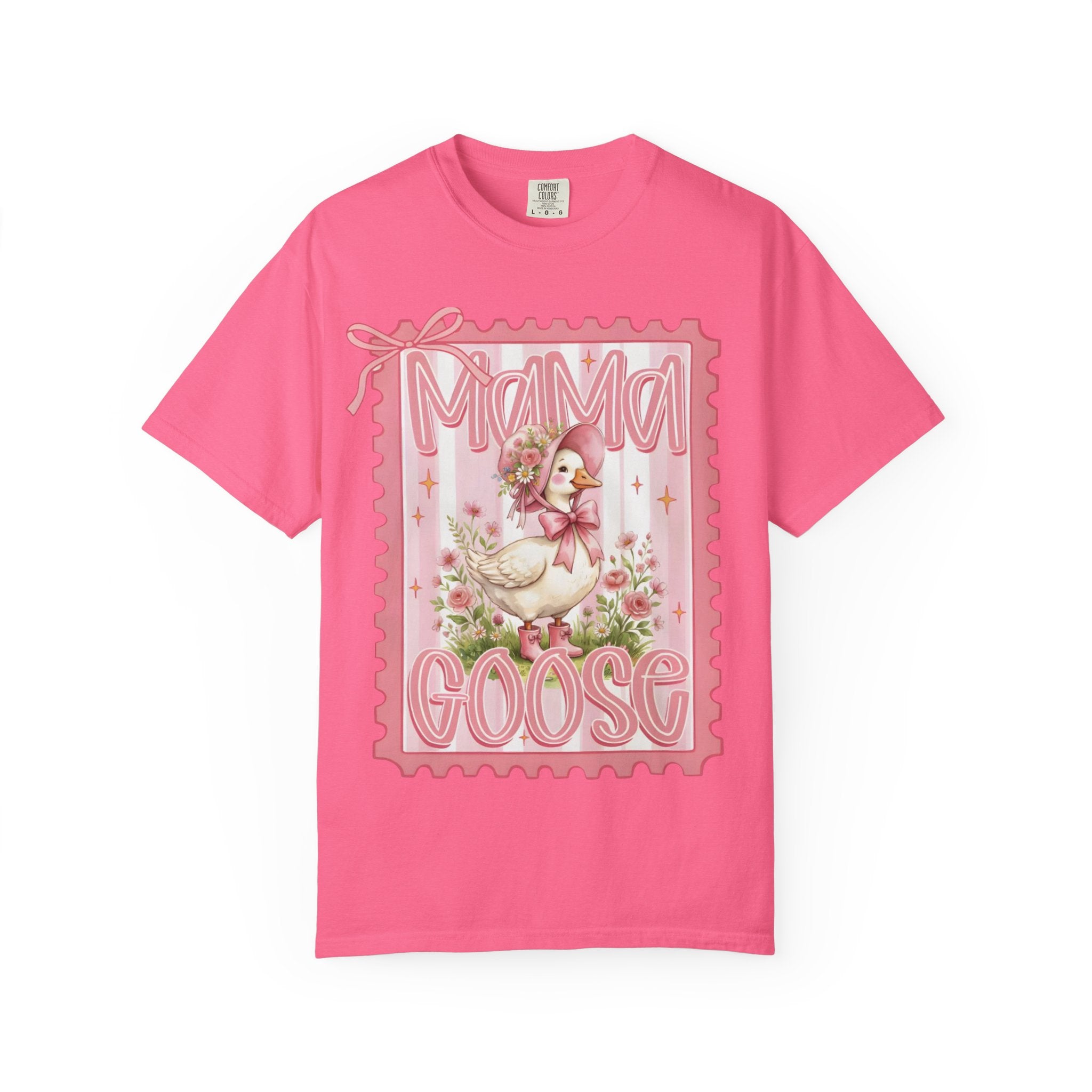 Mama Goose T-Shirt — Vintage Pink Nursery Illustration Tee