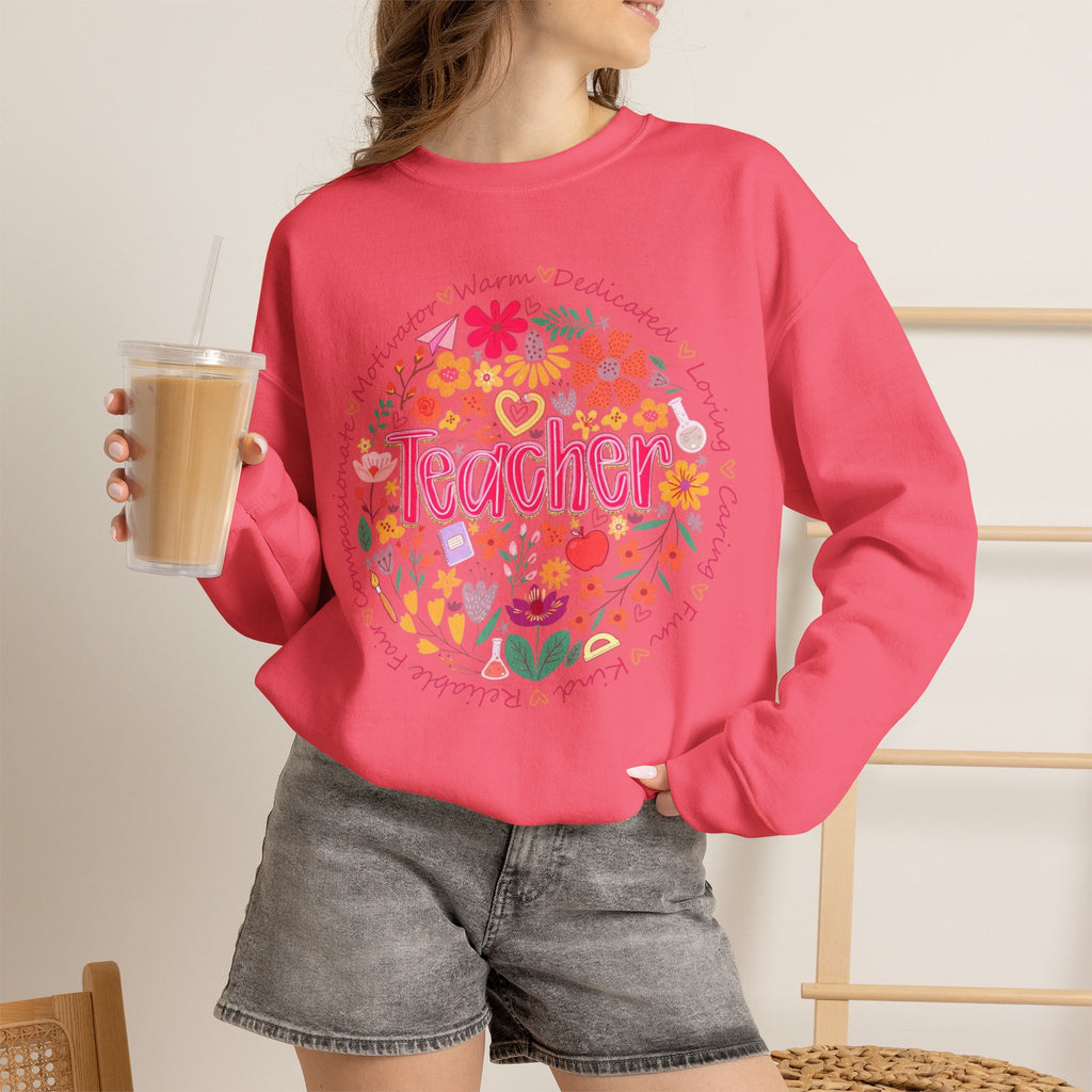 Teacher Floral Sweatshirt