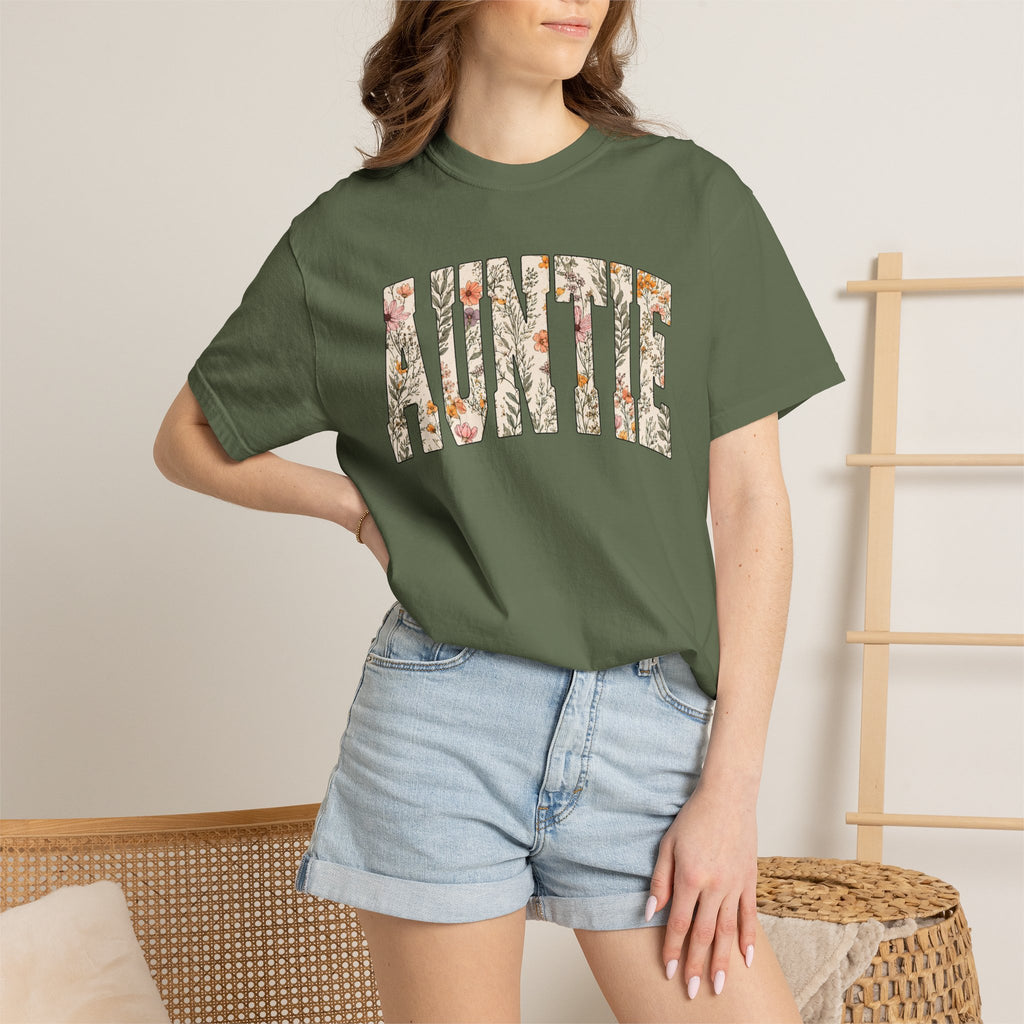 “Auntie” Floral Tee