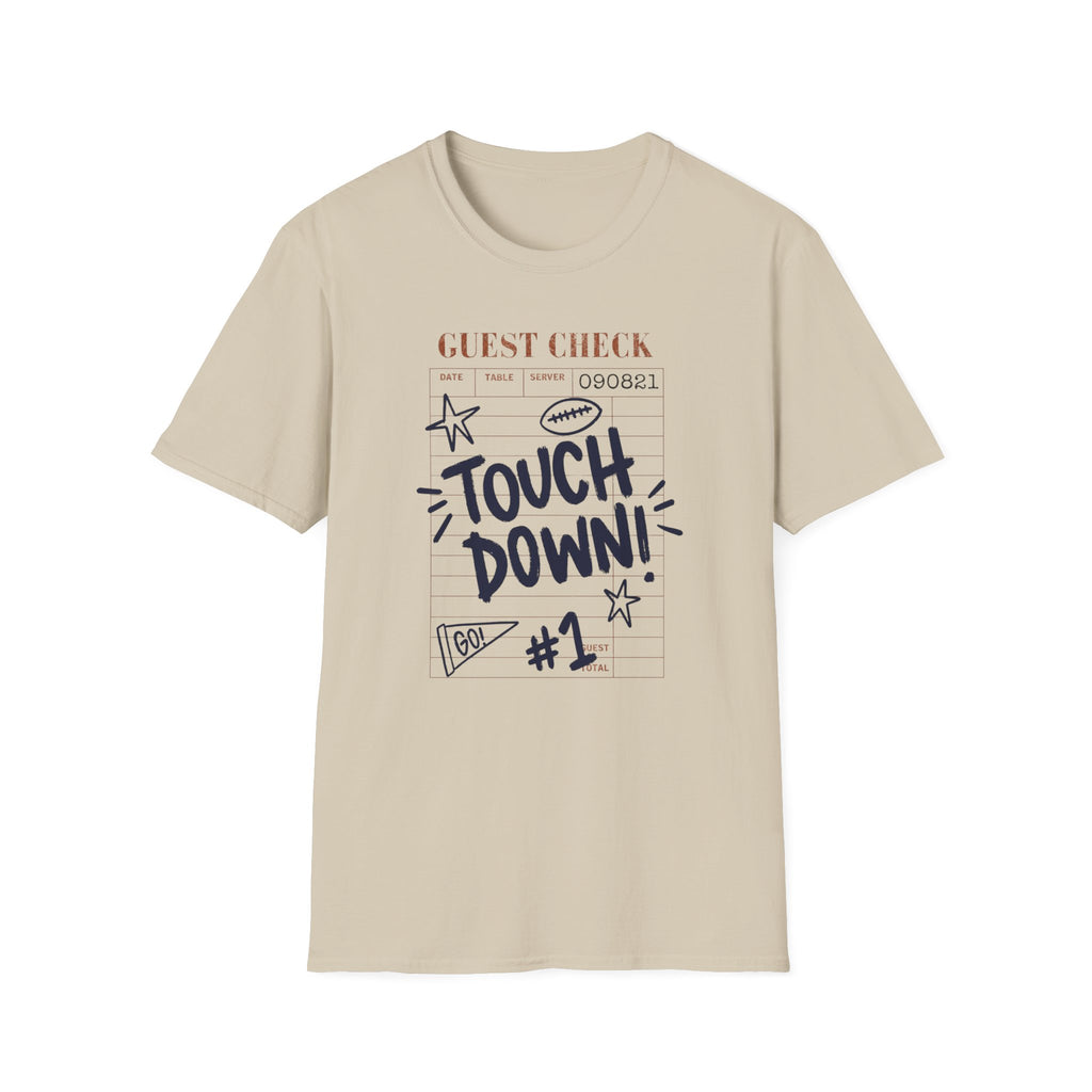 Touchdown Guest Check T-Shirt — Football Game Day Tee