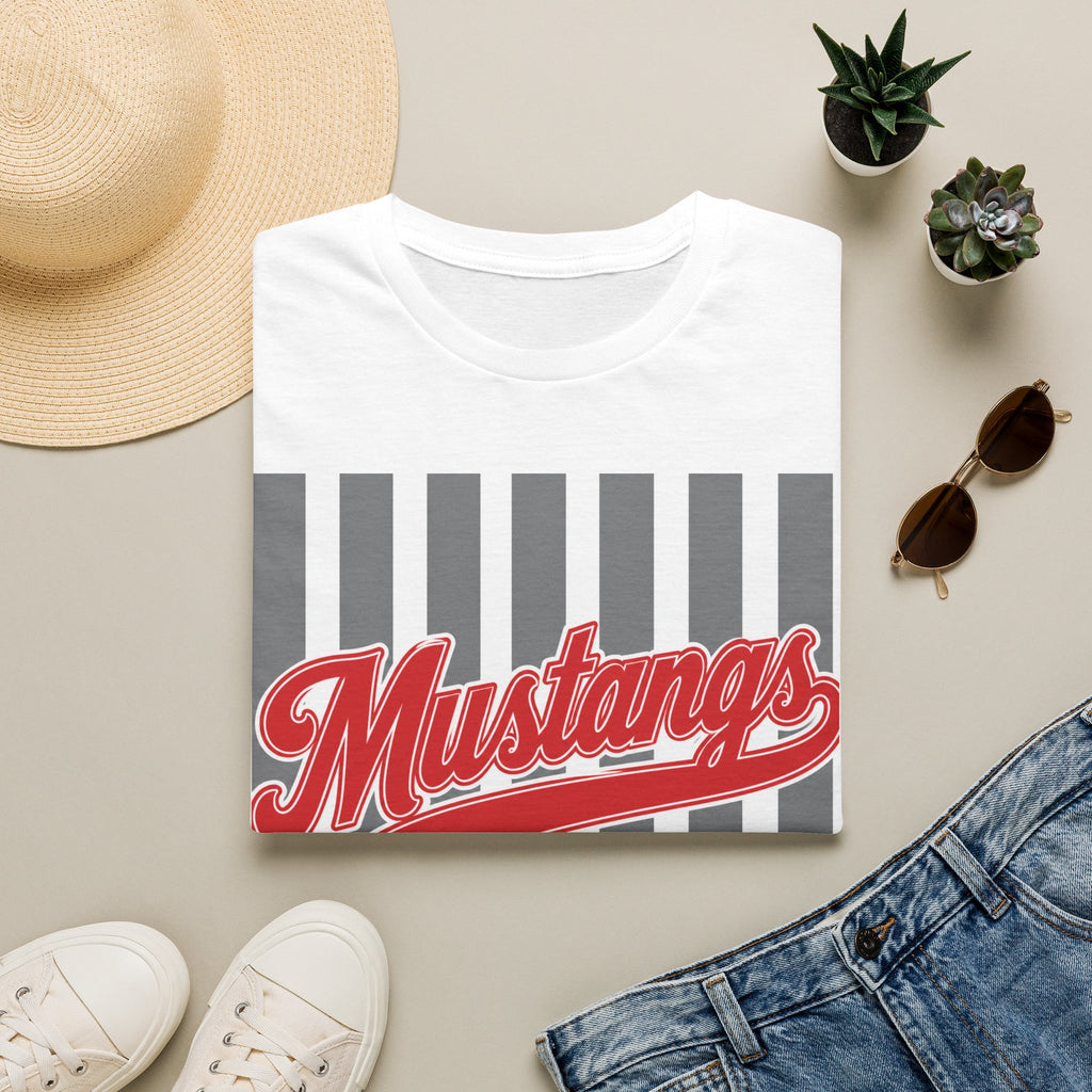 Mustangs Stripped White Tee