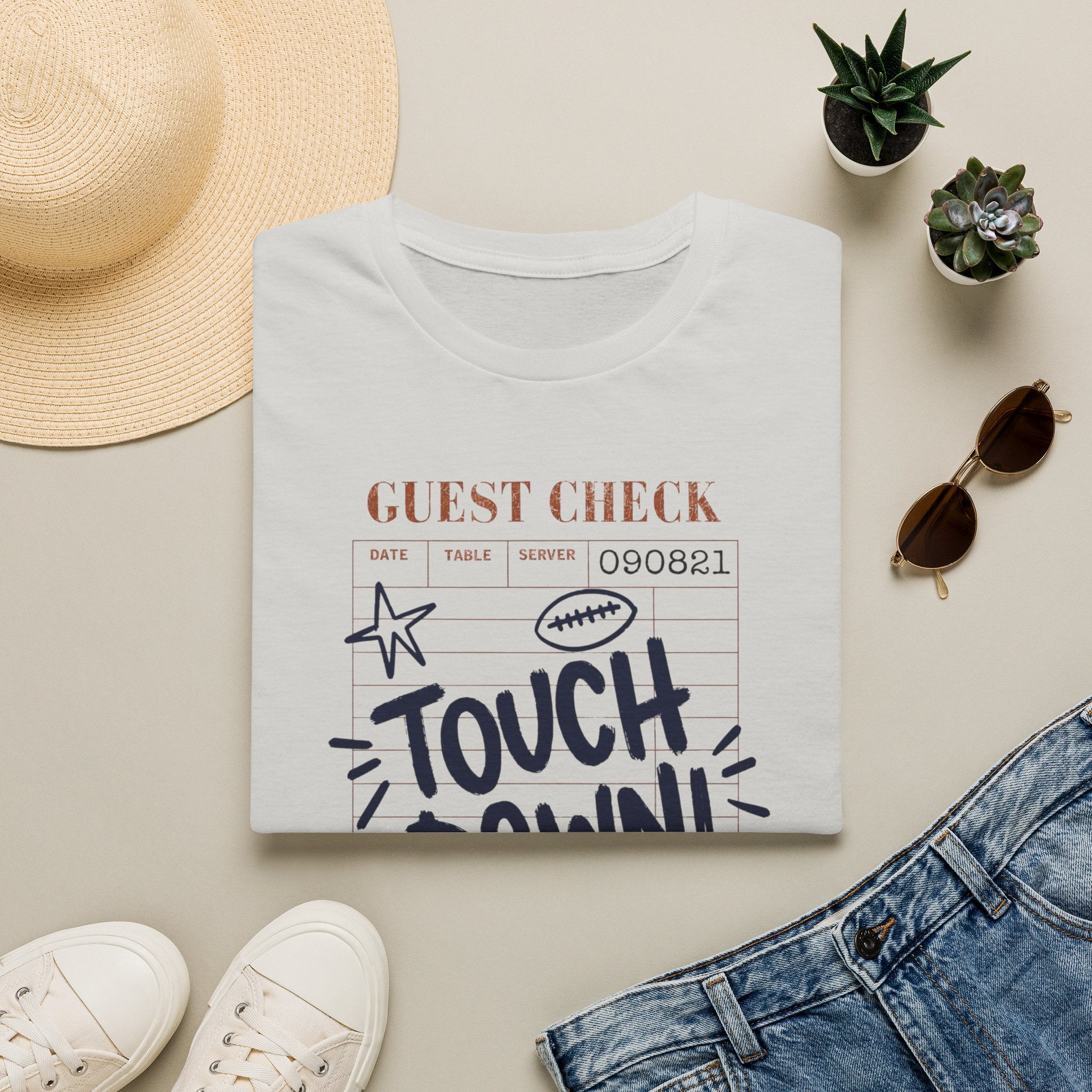 Touchdown Guest Check T-Shirt — Football Game Day Tee