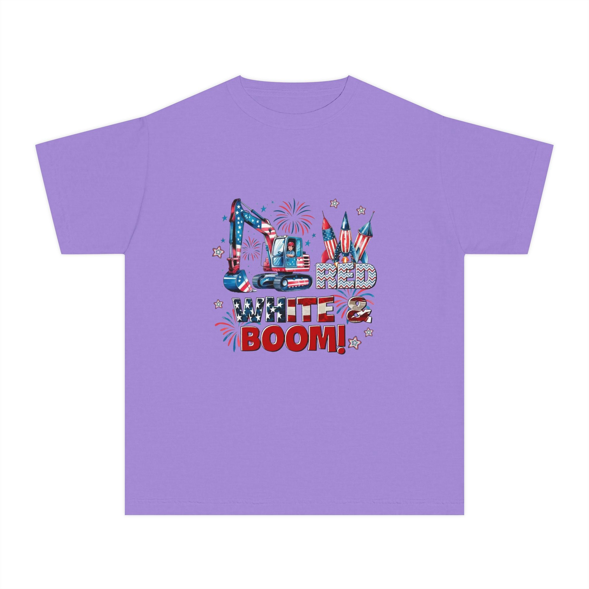Youth Tee — Patriotic "Red White Boom"