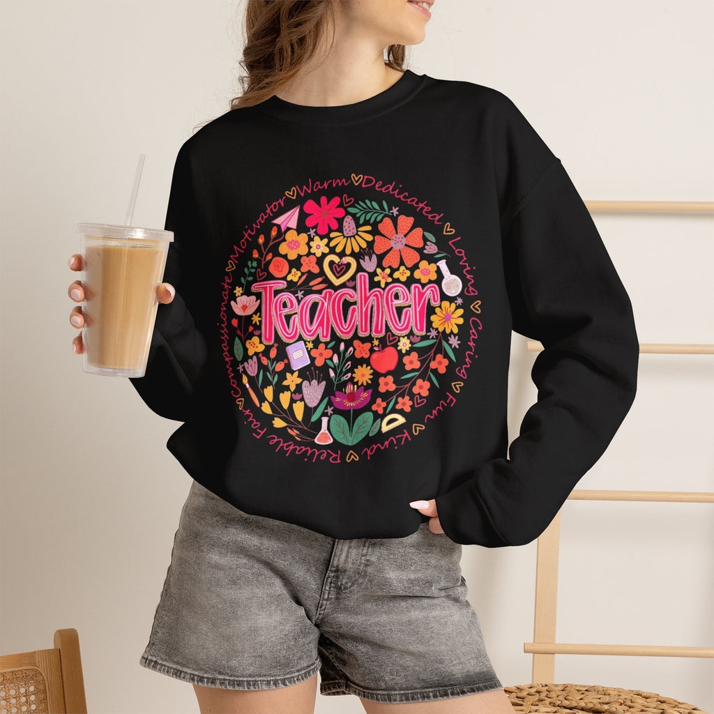 Teacher Floral Sweatshirt