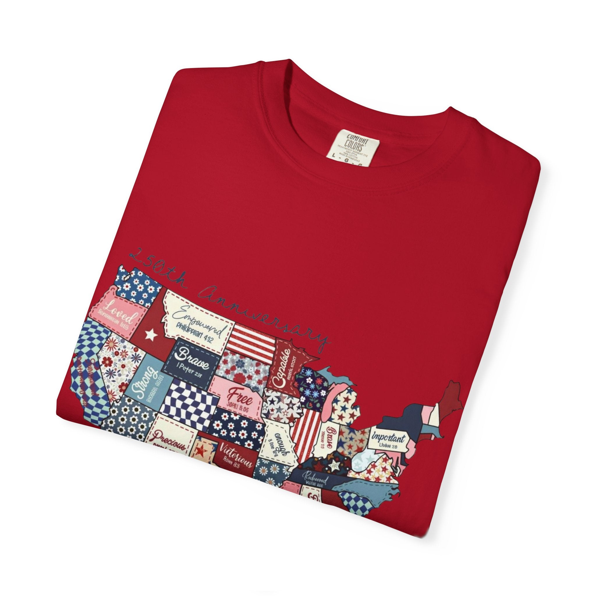 Comfort Colors- Patchwork USA Map T-Shirt