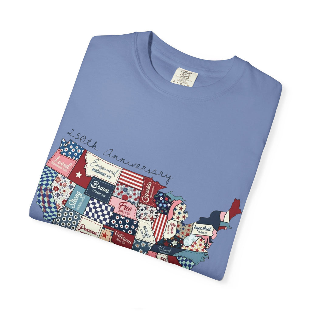Comfort Colors- Patchwork USA Map T-Shirt