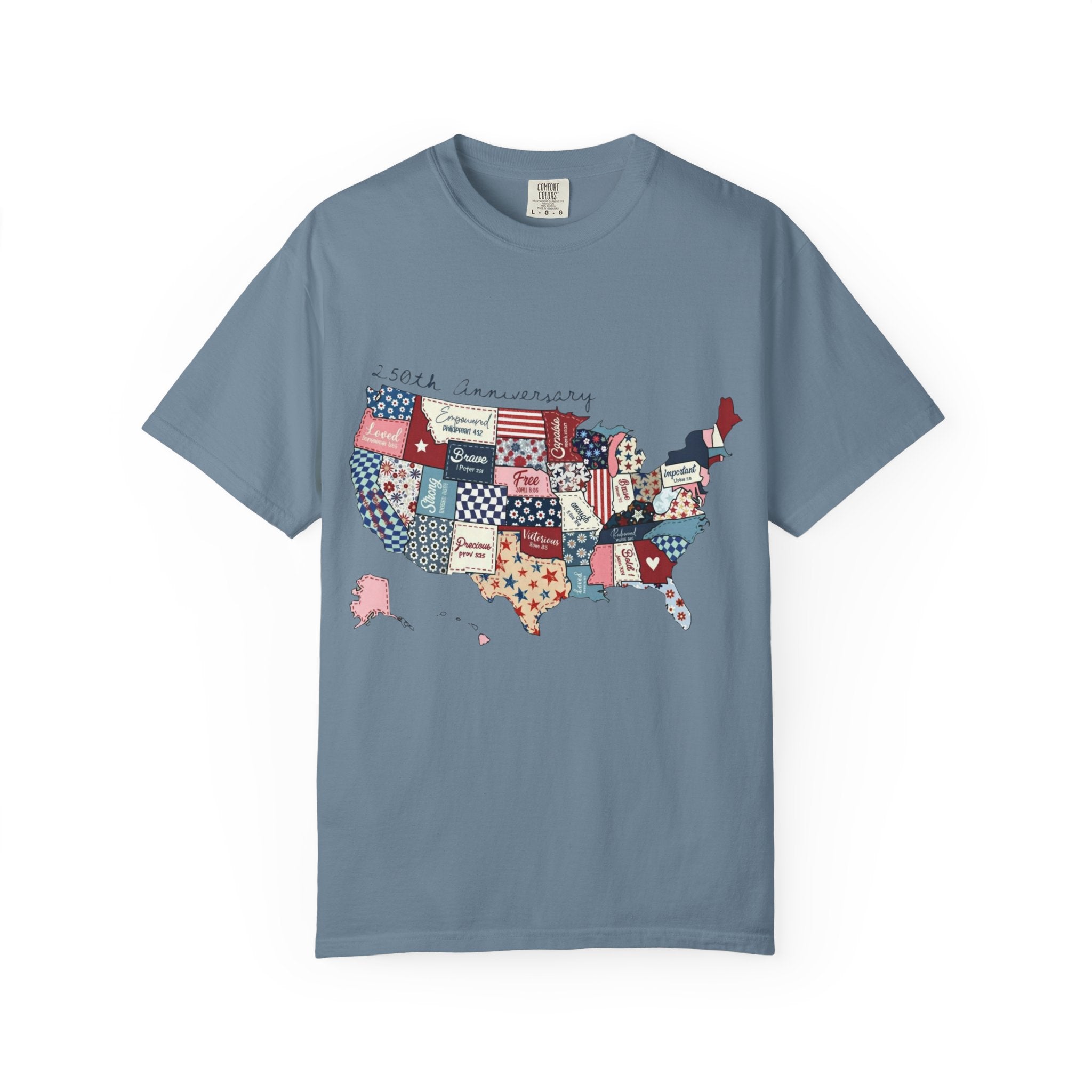 Comfort Colors- Patchwork USA Map T-Shirt