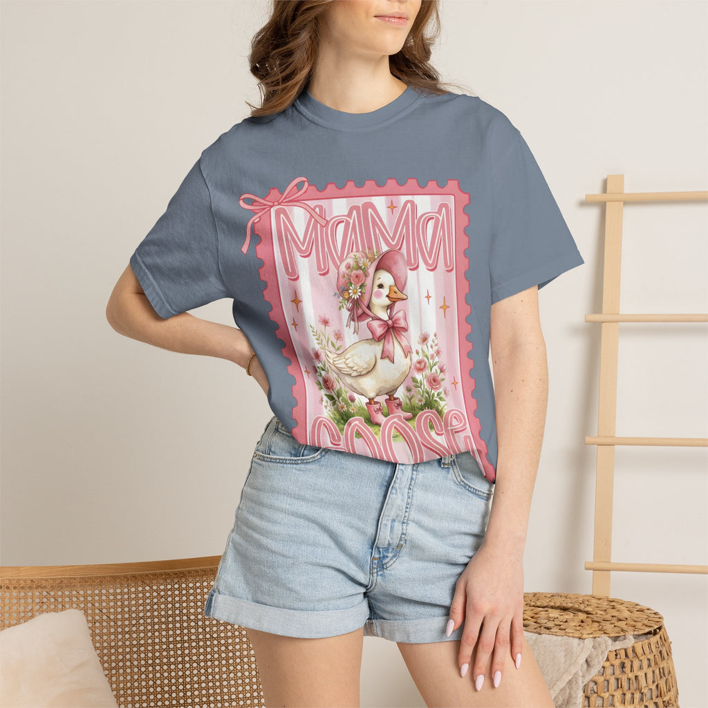 Mama Goose T-Shirt — Vintage Pink Nursery Illustration Tee