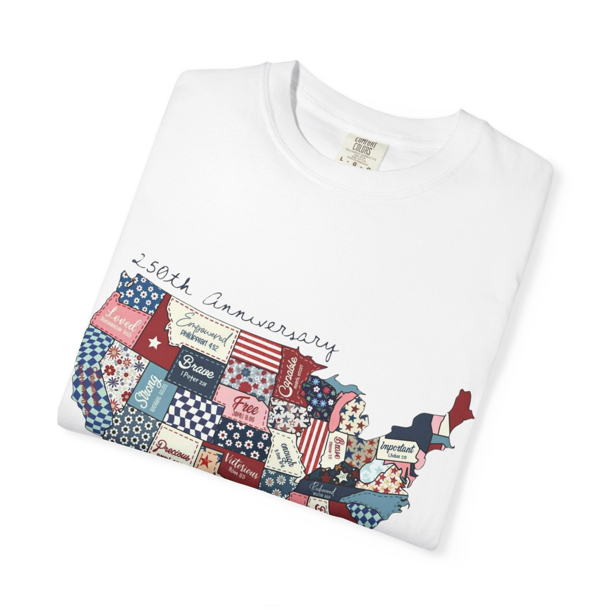 Comfort Colors- Patchwork USA Map T-Shirt