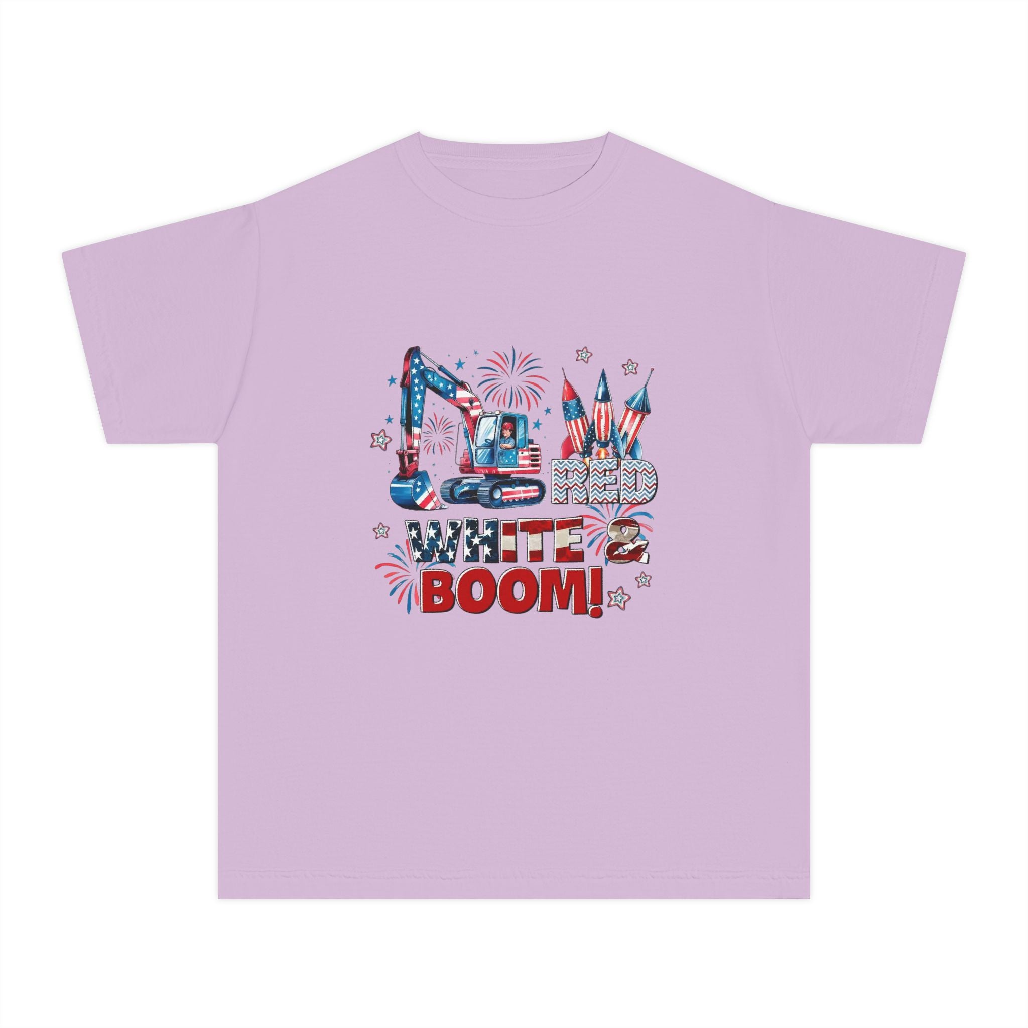 Youth Tee — Patriotic "Red White Boom"