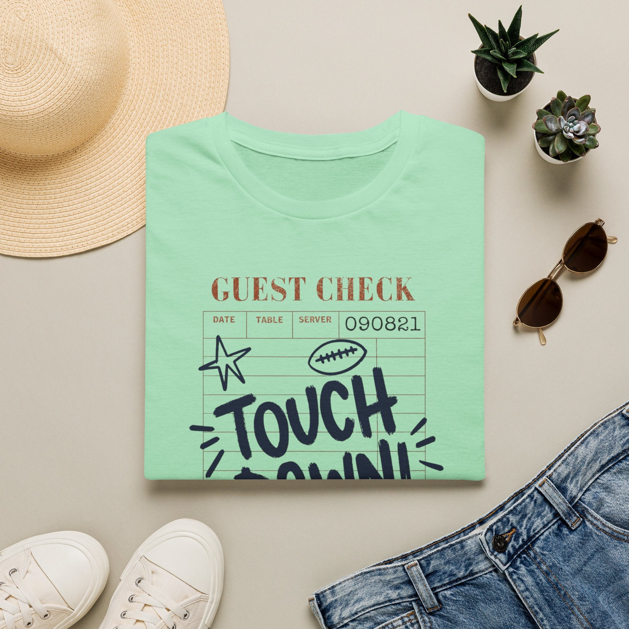 Touchdown Guest Check T-Shirt — Football Game Day Tee