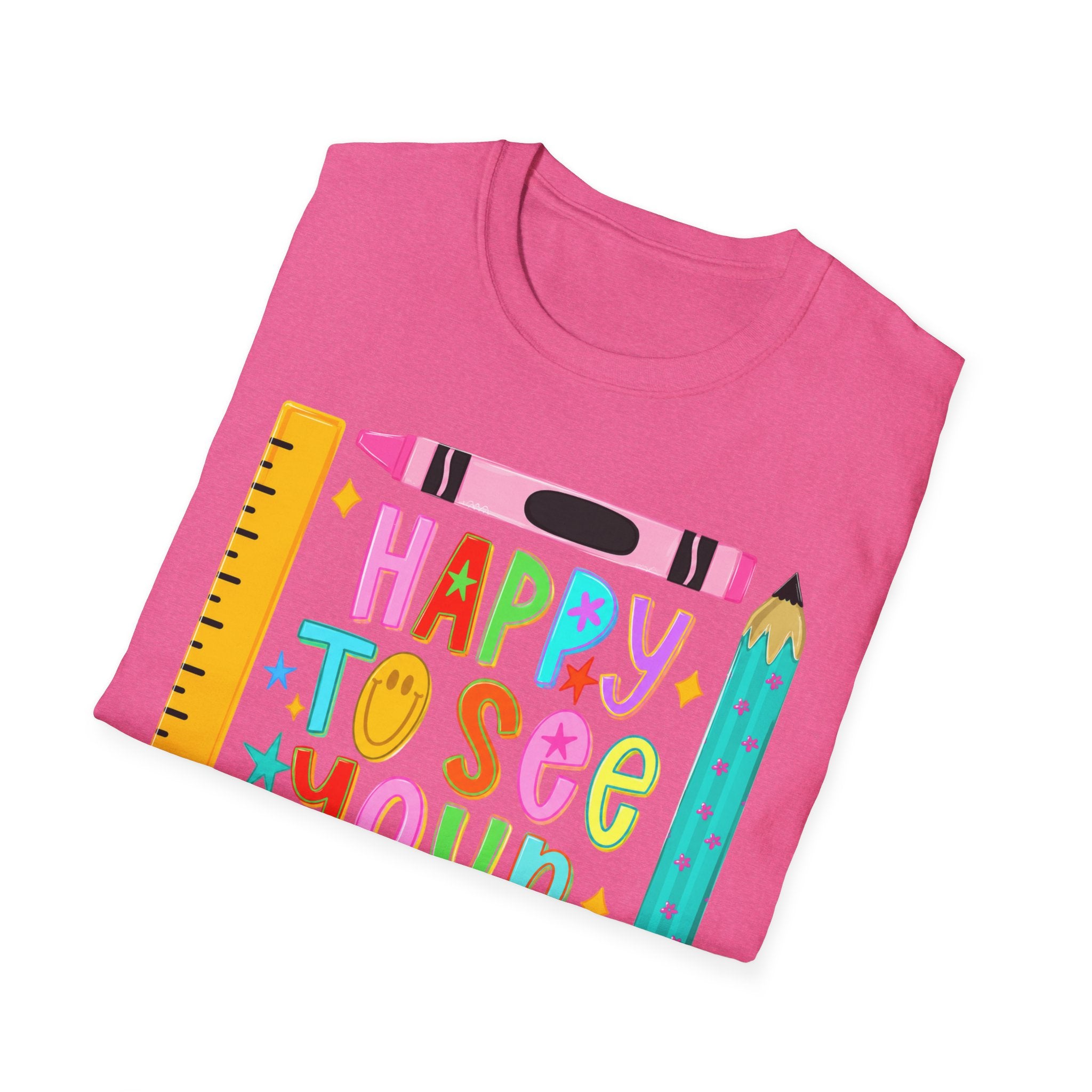 “Happy To See Your Face” Teacher Tee