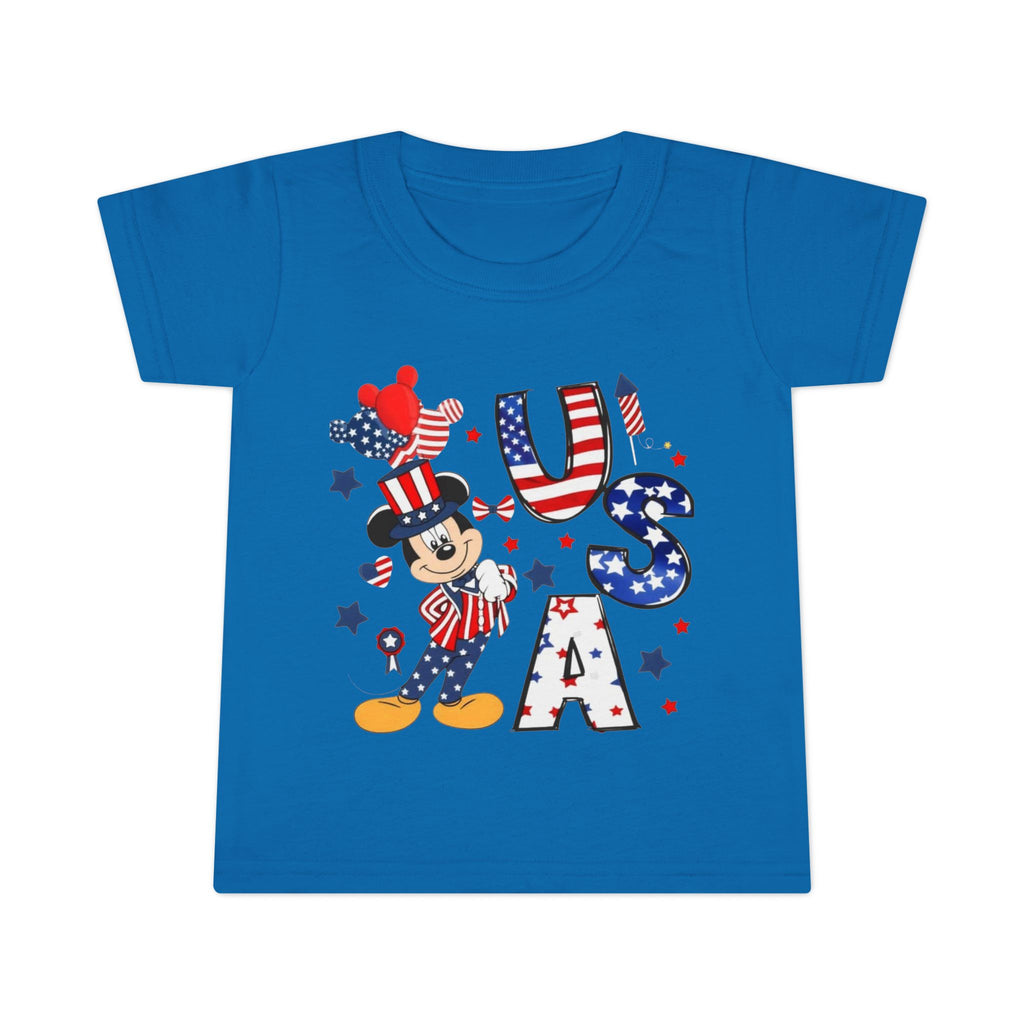 Patriotic Toddler T-Shirt — USA Stars & Stripes (Mouse)