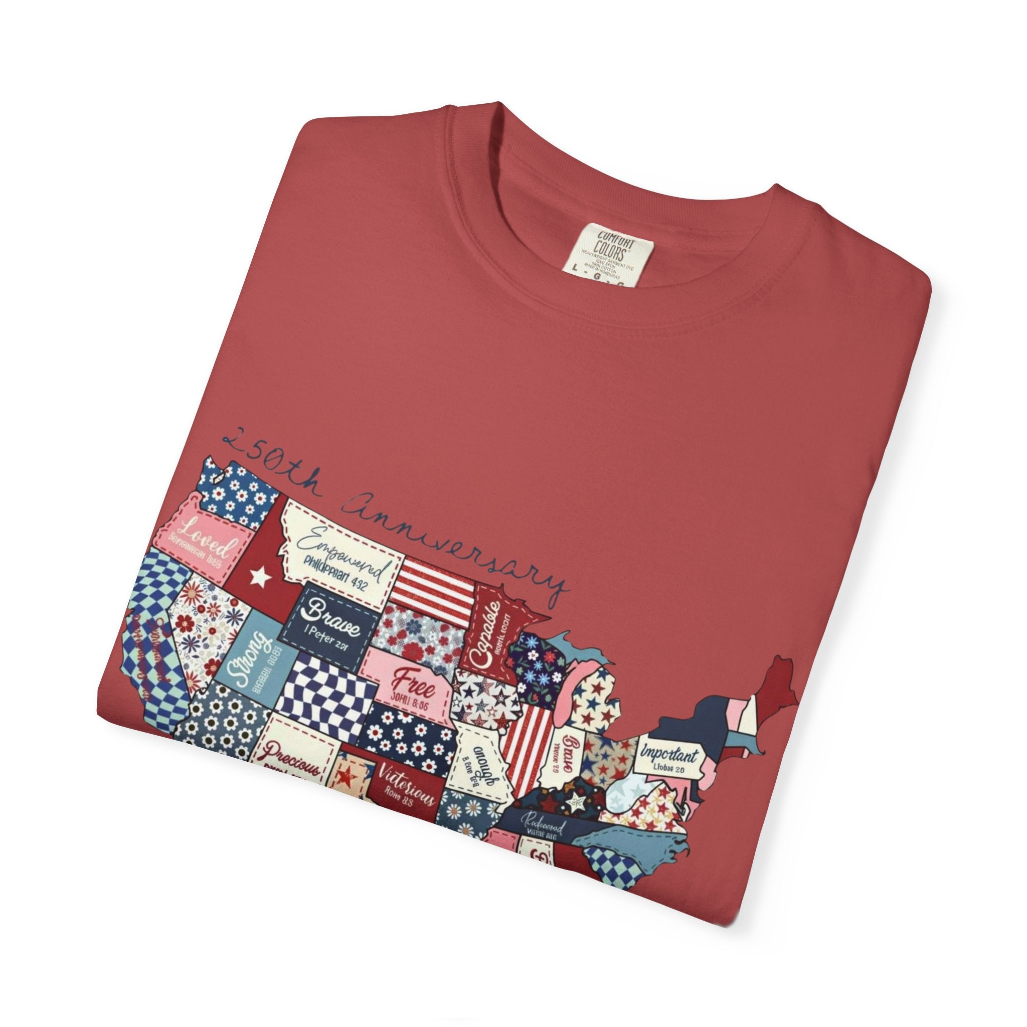 Comfort Colors- Patchwork USA Map T-Shirt