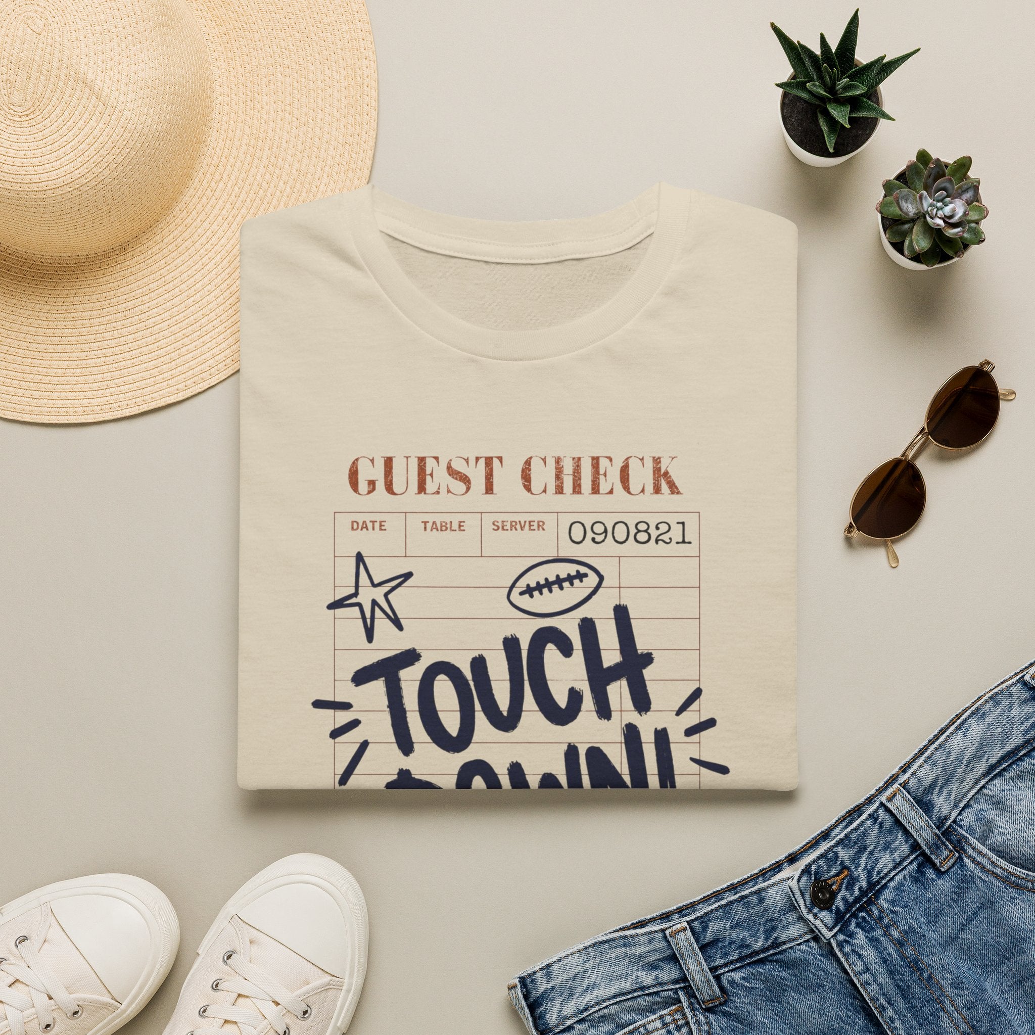 Touchdown Guest Check T-Shirt — Football Game Day Tee