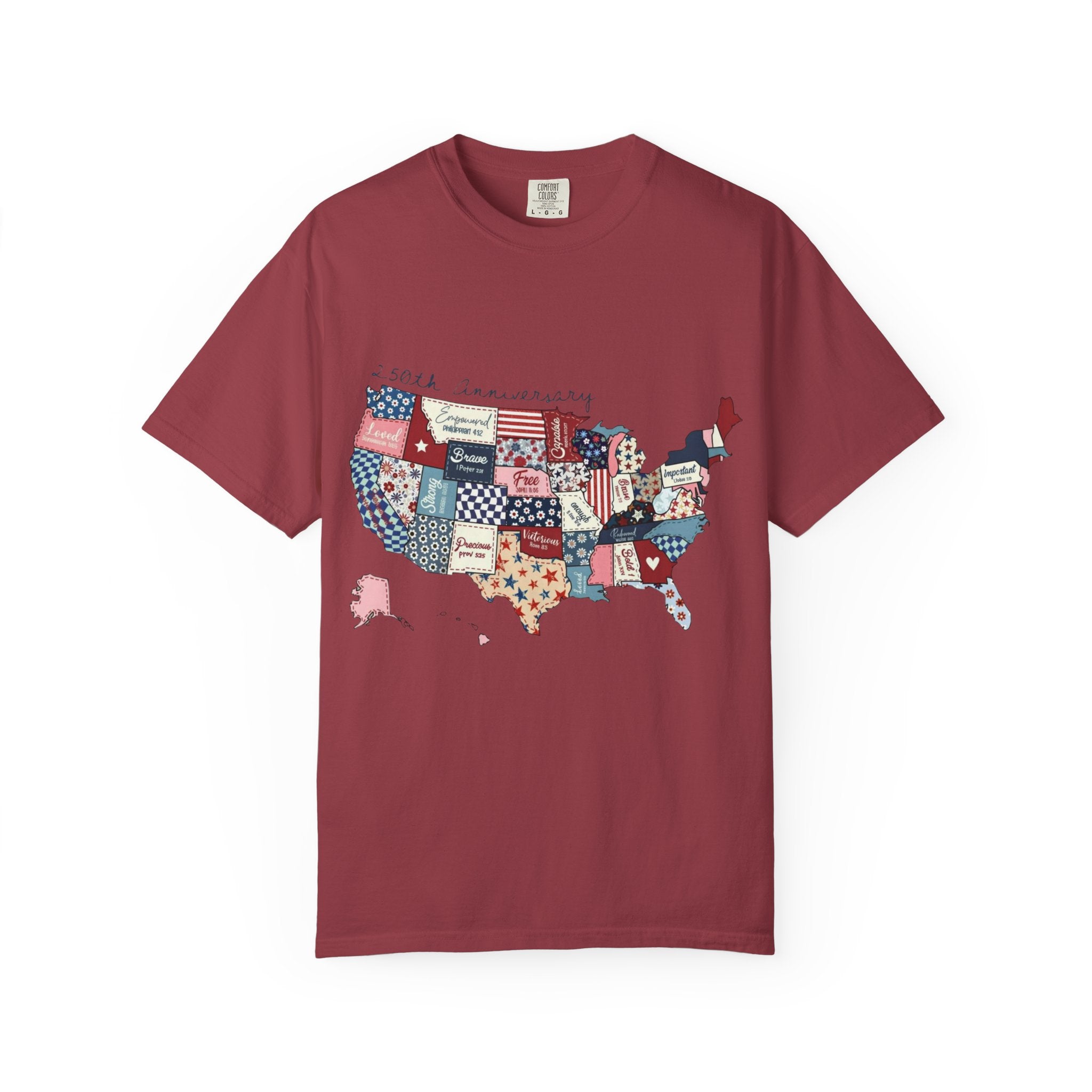 Comfort Colors- Patchwork USA Map T-Shirt