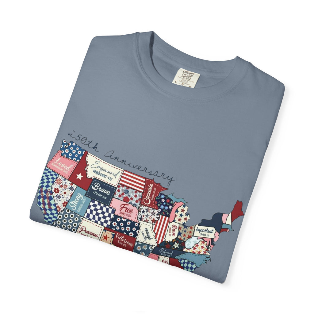 Comfort Colors- Patchwork USA Map T-Shirt