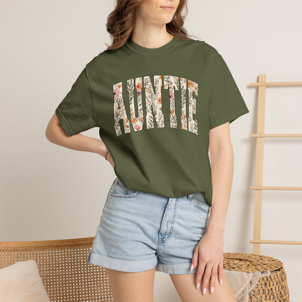 “Auntie” Floral Tee