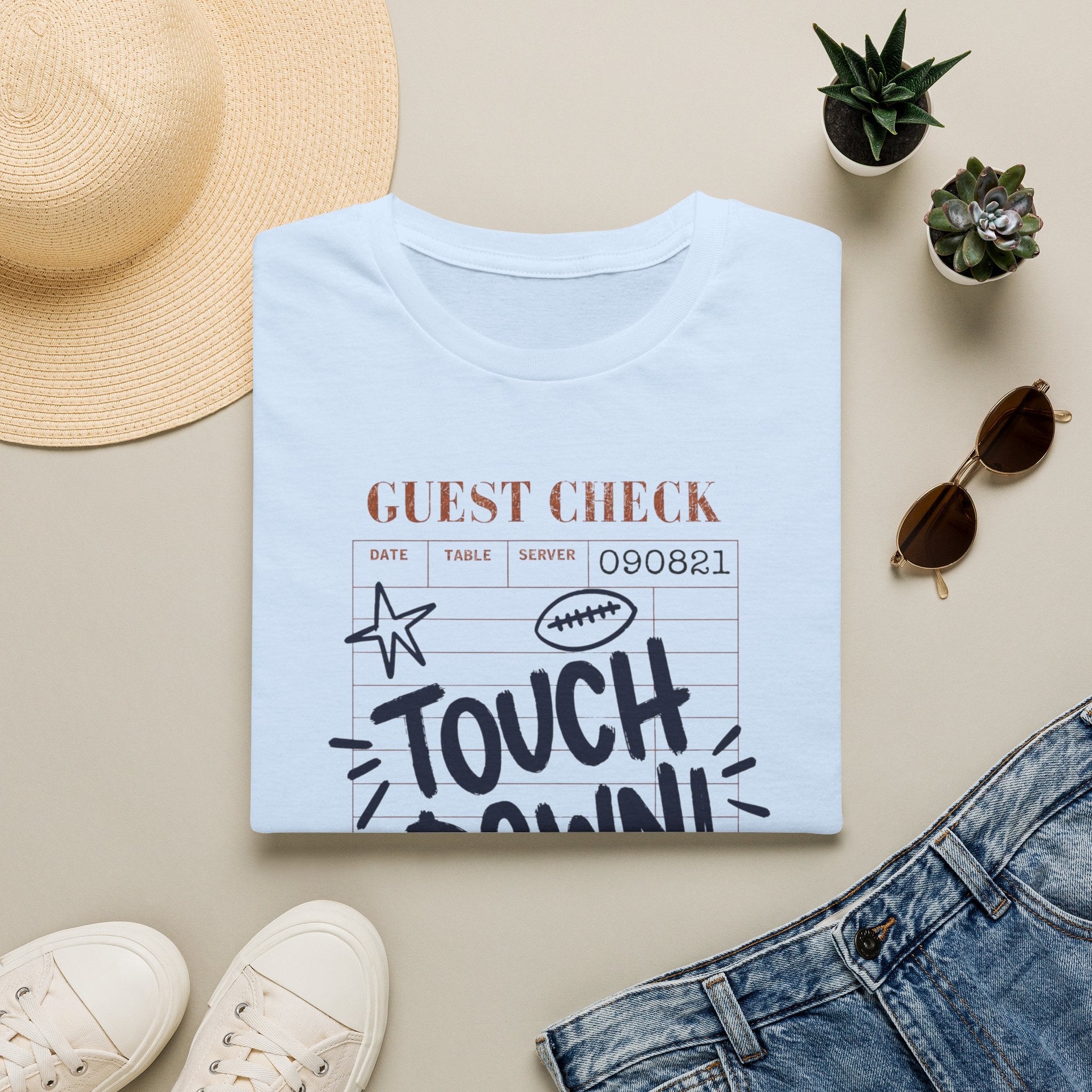 Touchdown Guest Check T-Shirt — Football Game Day Tee