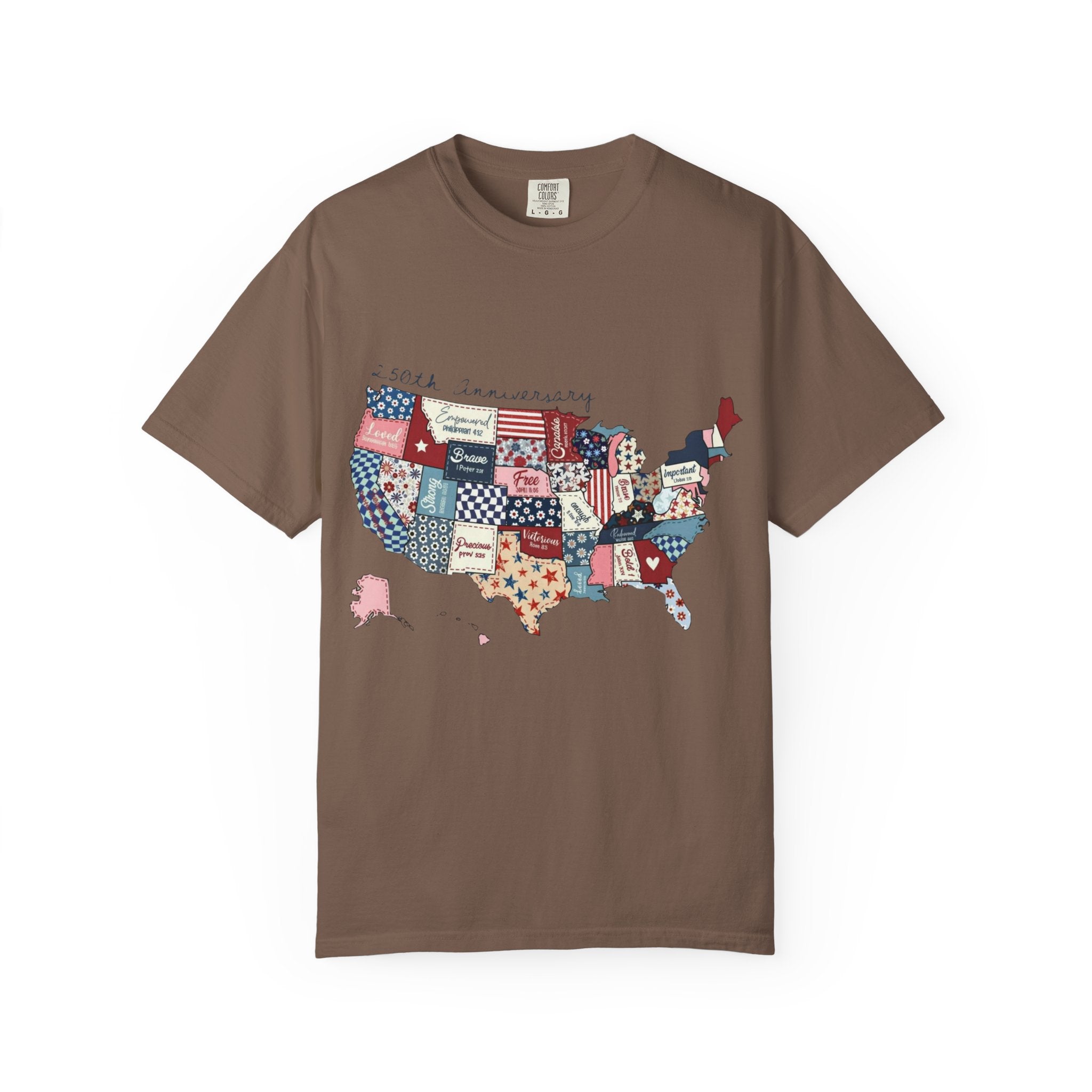 Comfort Colors- Patchwork USA Map T-Shirt