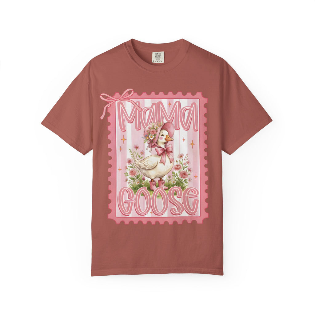 Mama Goose T-Shirt — Vintage Pink Nursery Illustration Tee