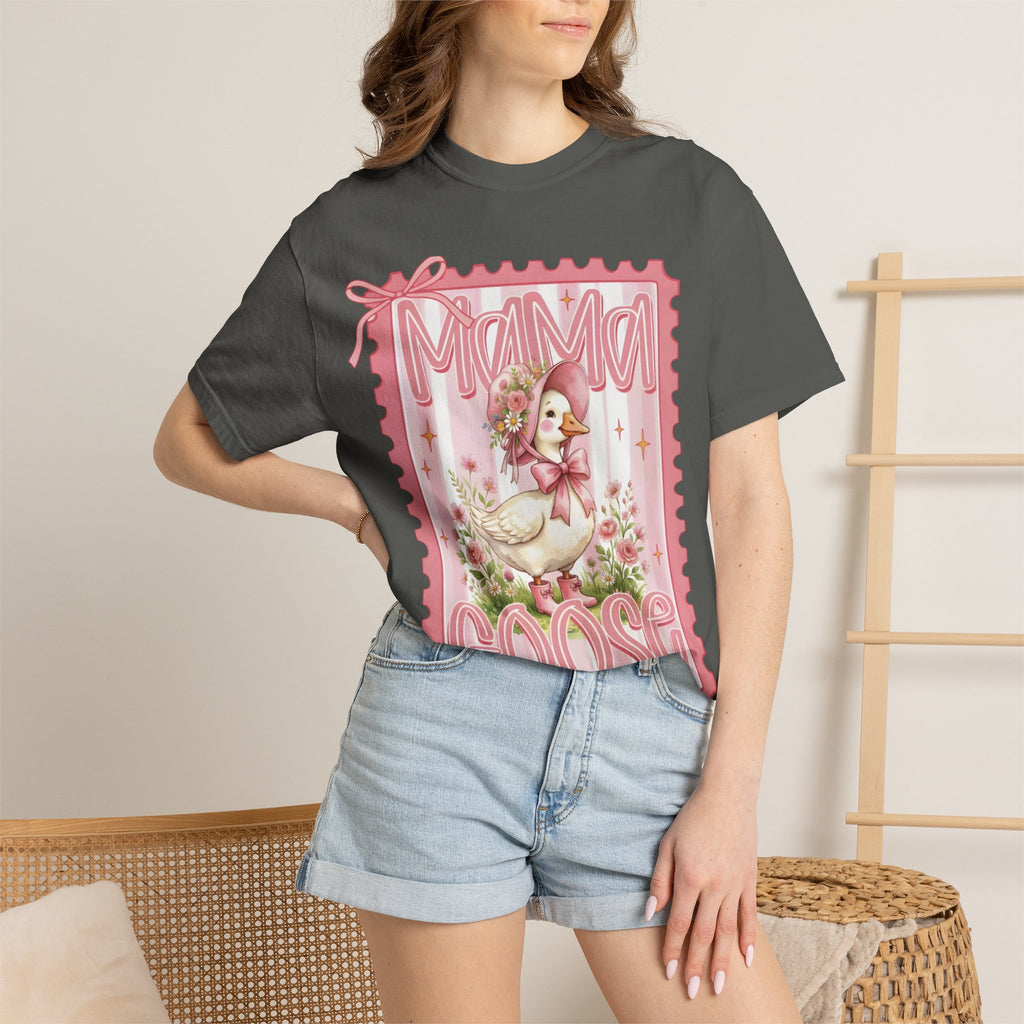 Mama Goose T-Shirt — Vintage Pink Nursery Illustration Tee
