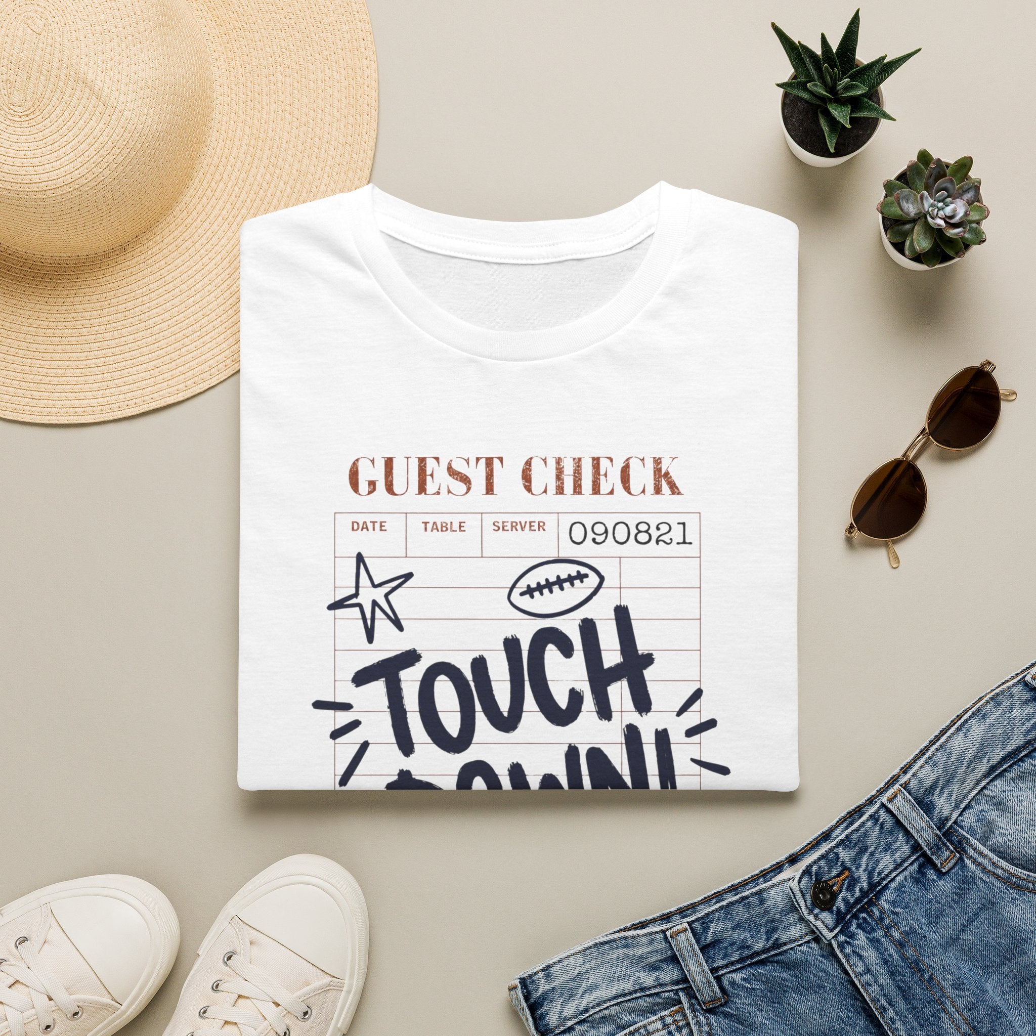 Touchdown Guest Check T-Shirt — Football Game Day Tee
