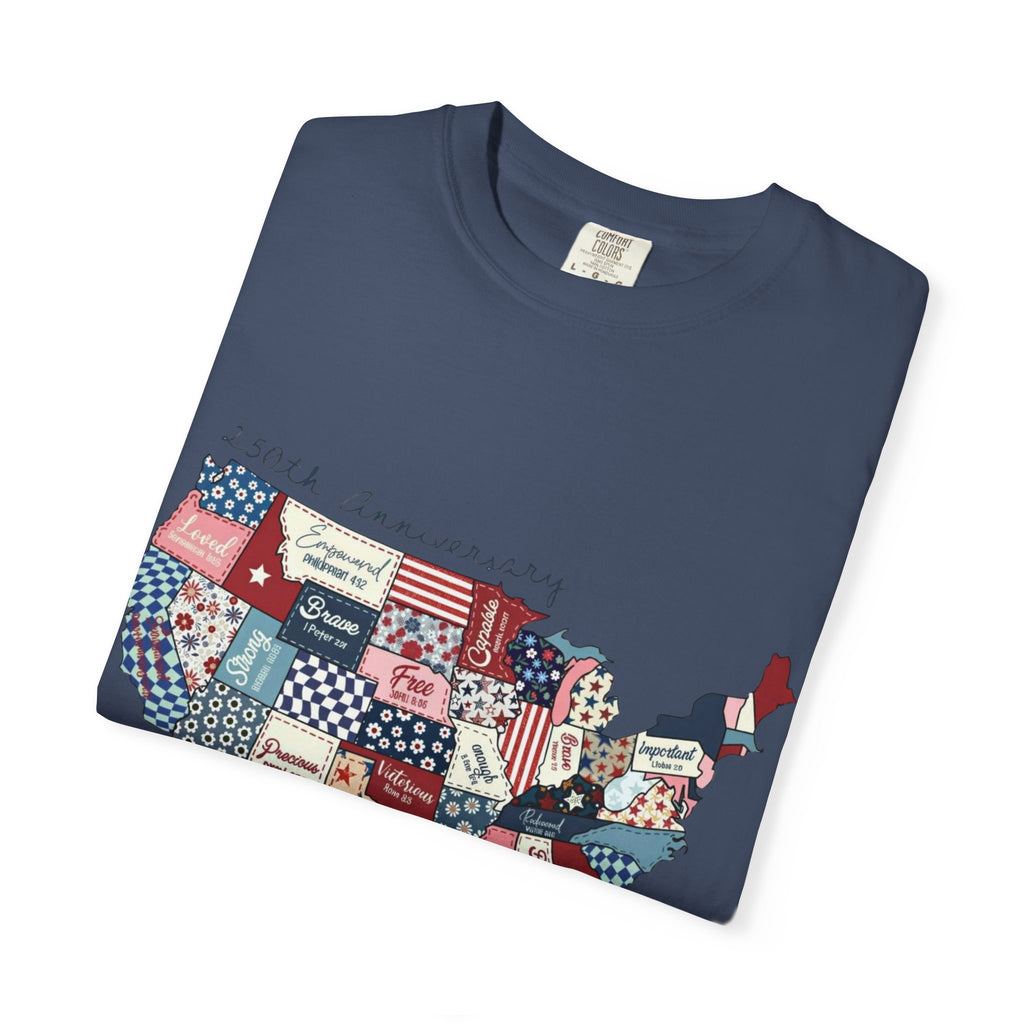 Comfort Colors- Patchwork USA Map T-Shirt