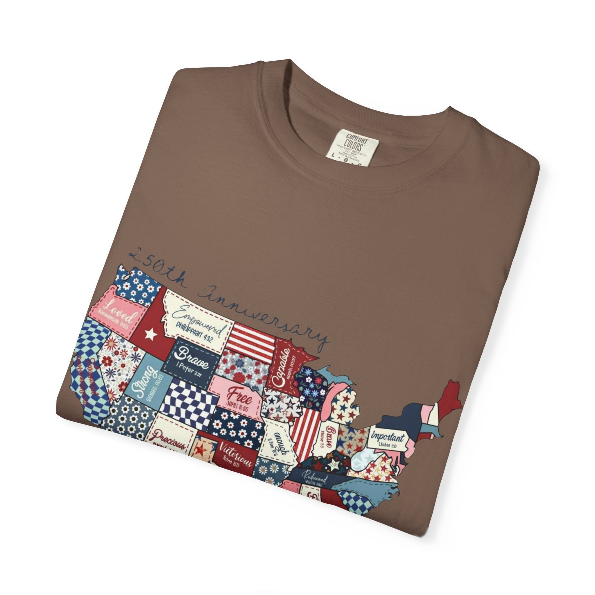 Comfort Colors- Patchwork USA Map T-Shirt