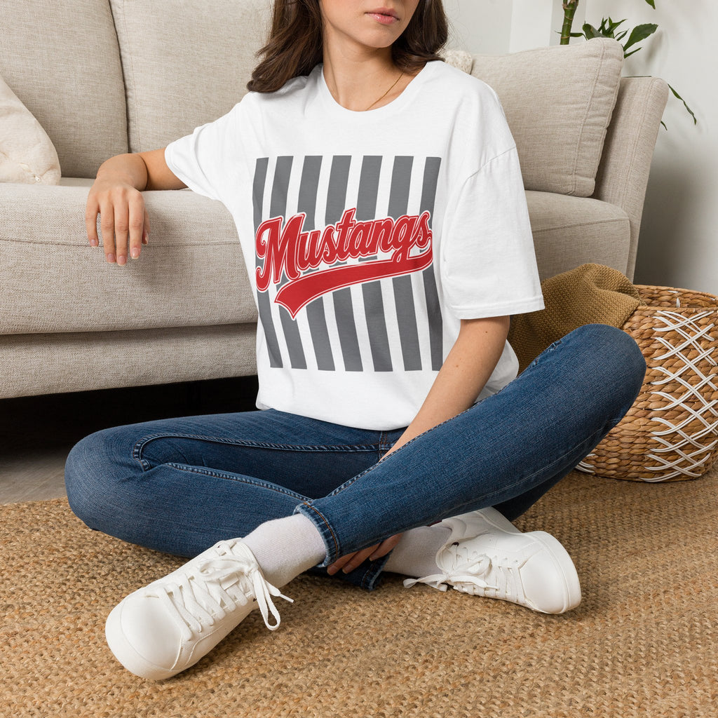 Mustangs Stripped White Tee