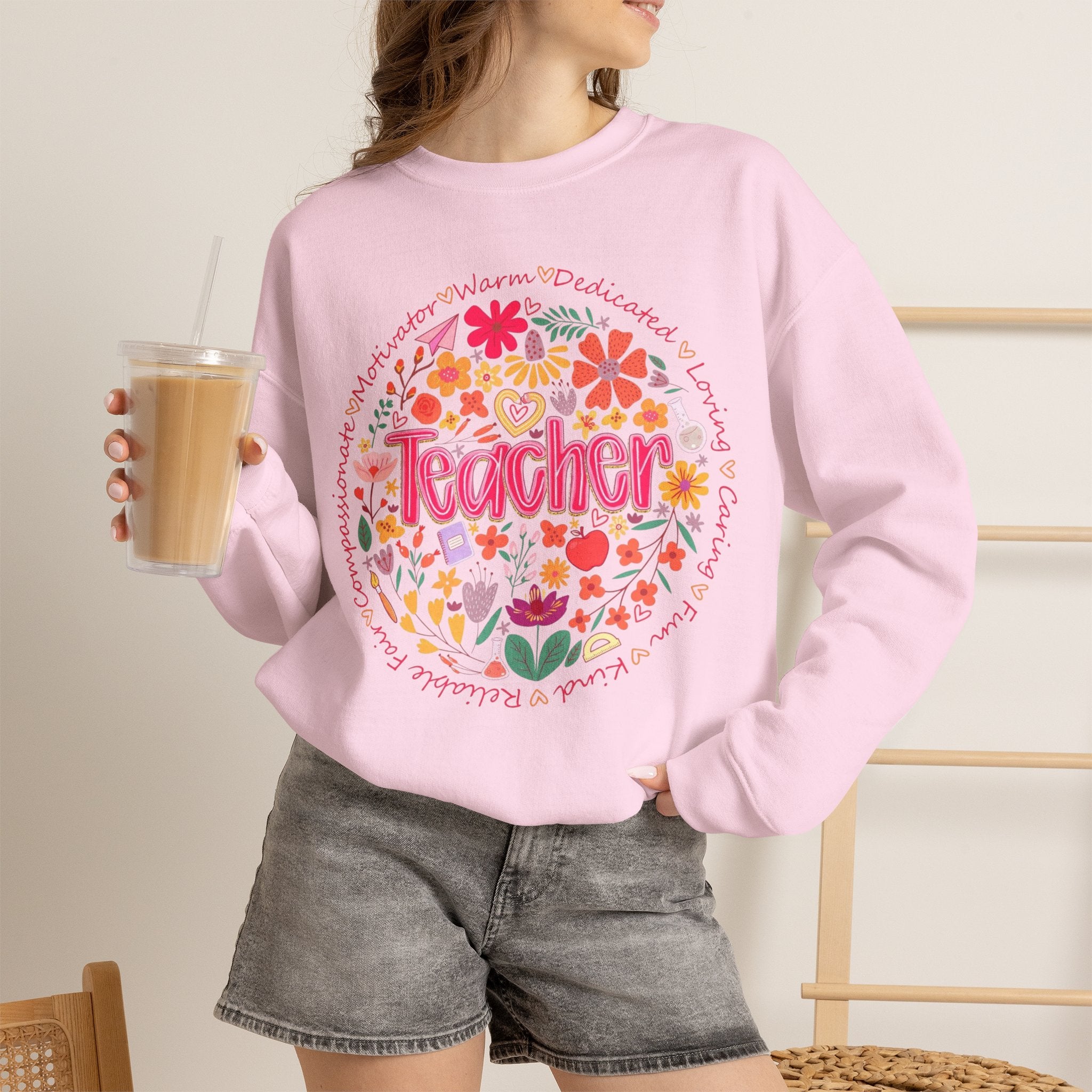 Teacher Floral Sweatshirt