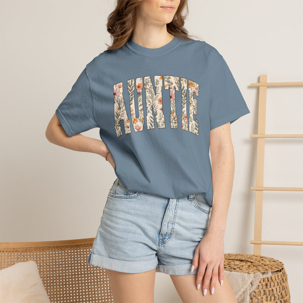 “Auntie” Floral Tee