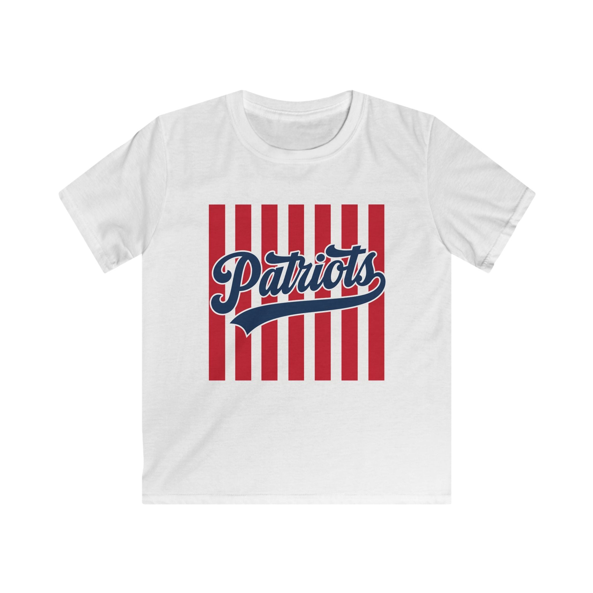 Youth- Patriots Stripped White Tee