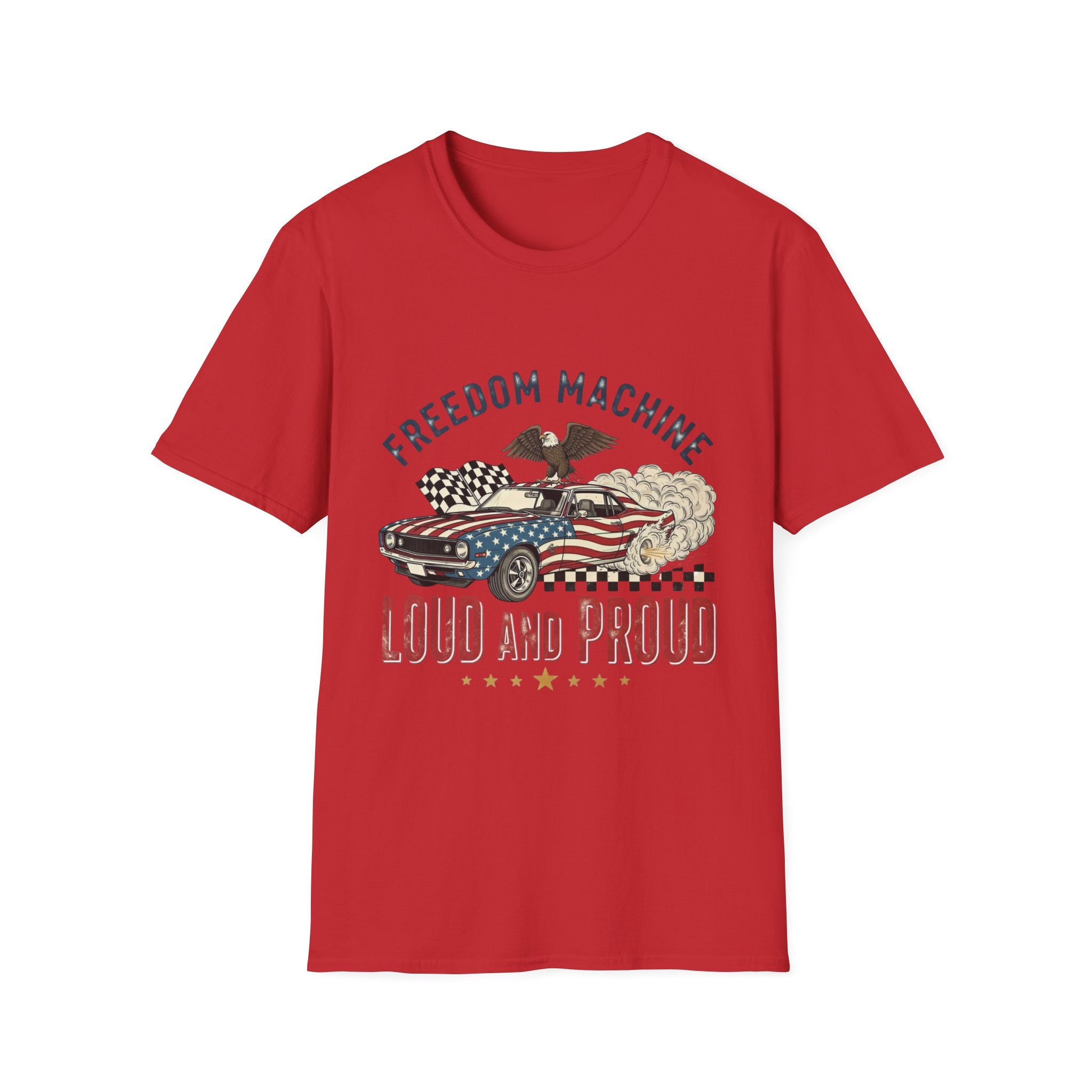 (Gildian) Freedom Machine T-Shirt — "Loud and Proud" American Flag