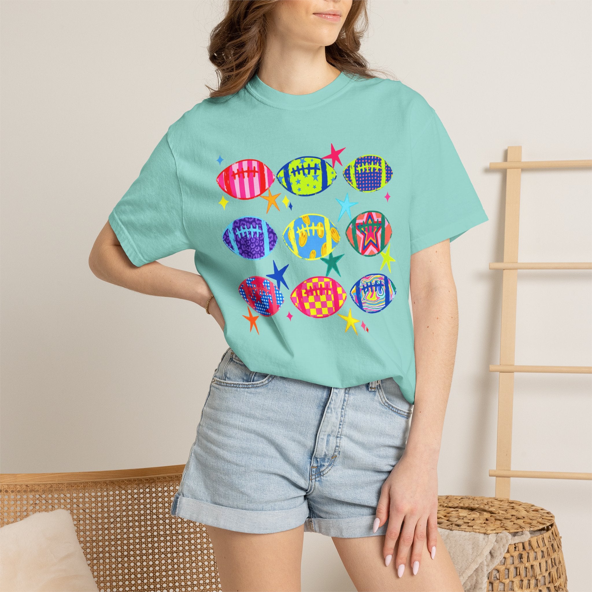 Neon Football Graphic Tee