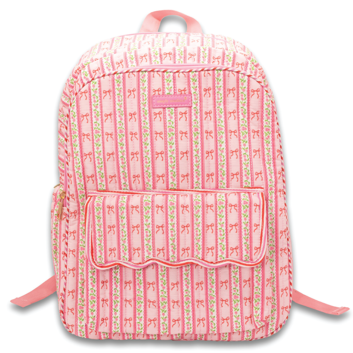 Simply Southern® Quilted Backpack: Pink Bow