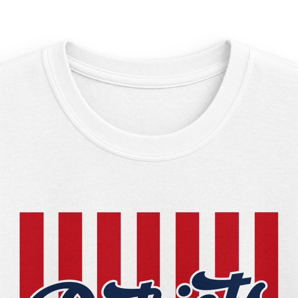 Youth- Patriots Stripped White Tee