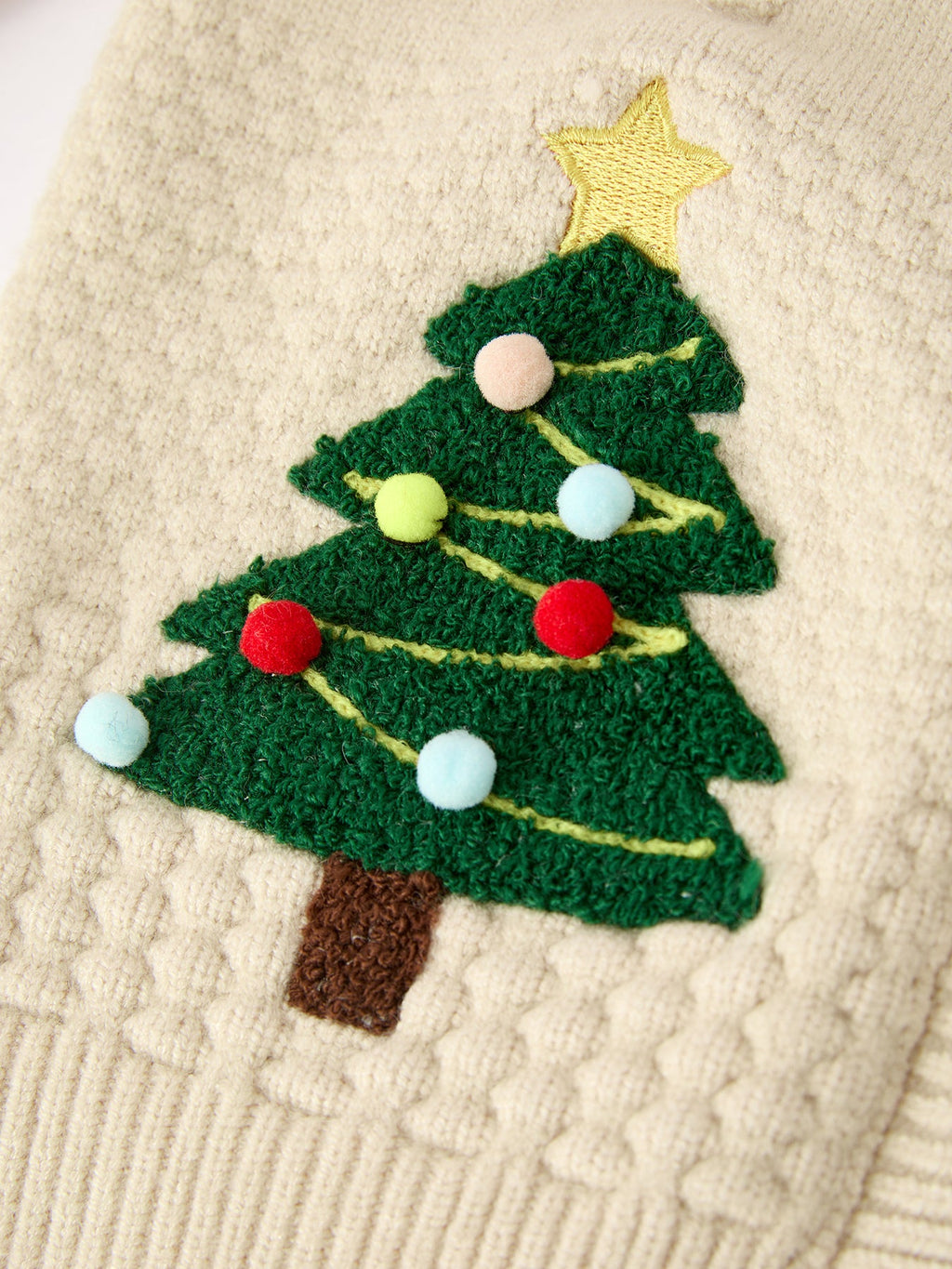 Christmas Tree Knit Cardigan Kids Holiday Sweater