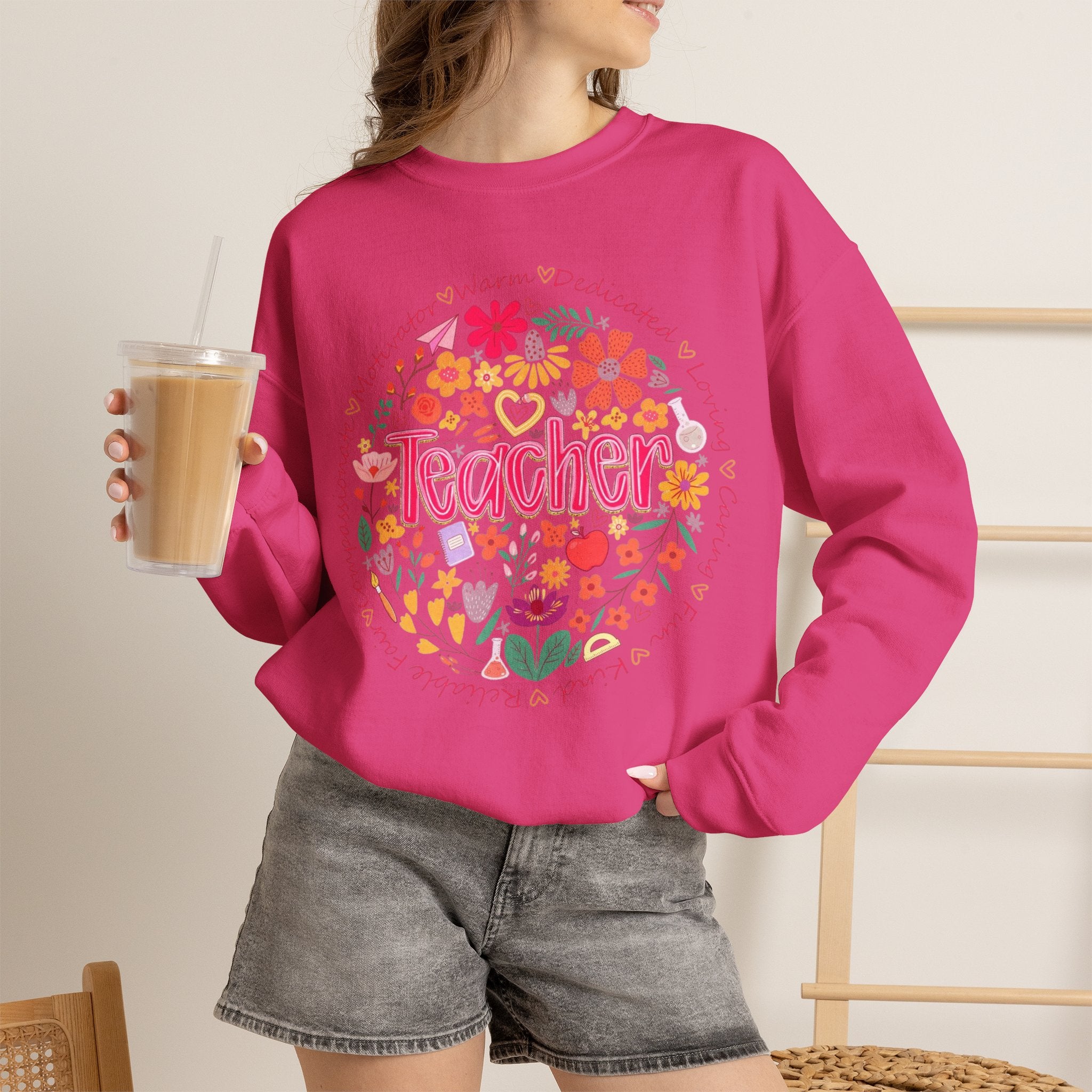 Teacher Floral Sweatshirt