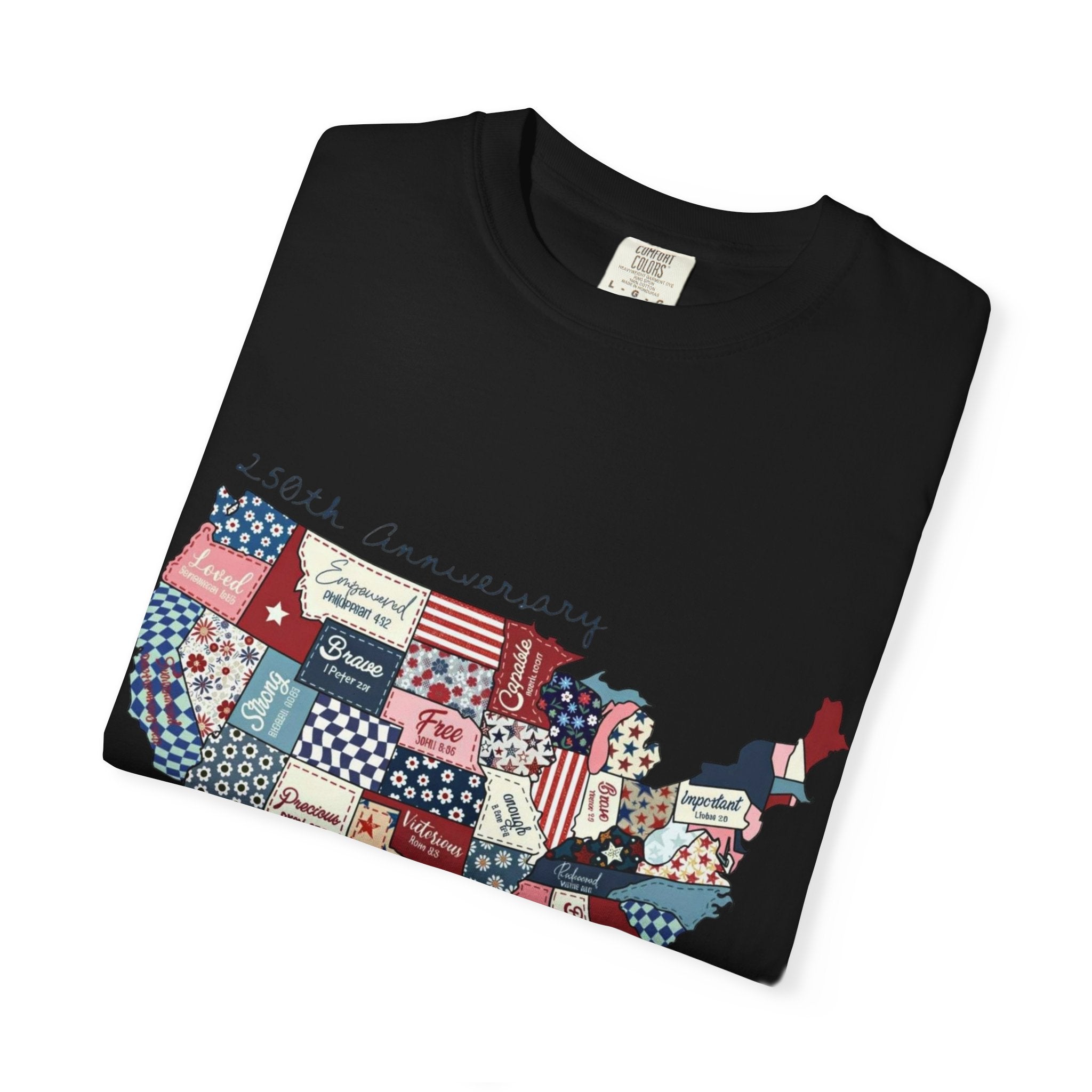 Comfort Colors- Patchwork USA Map T-Shirt