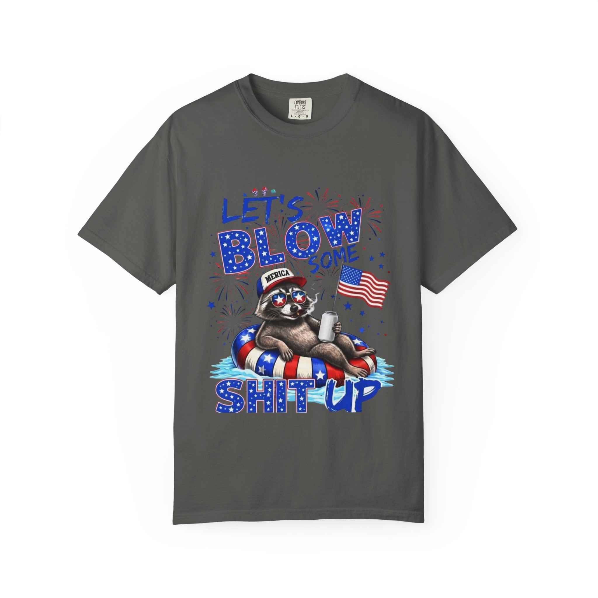Patriotic Raccoon- Graphic T-Shirt