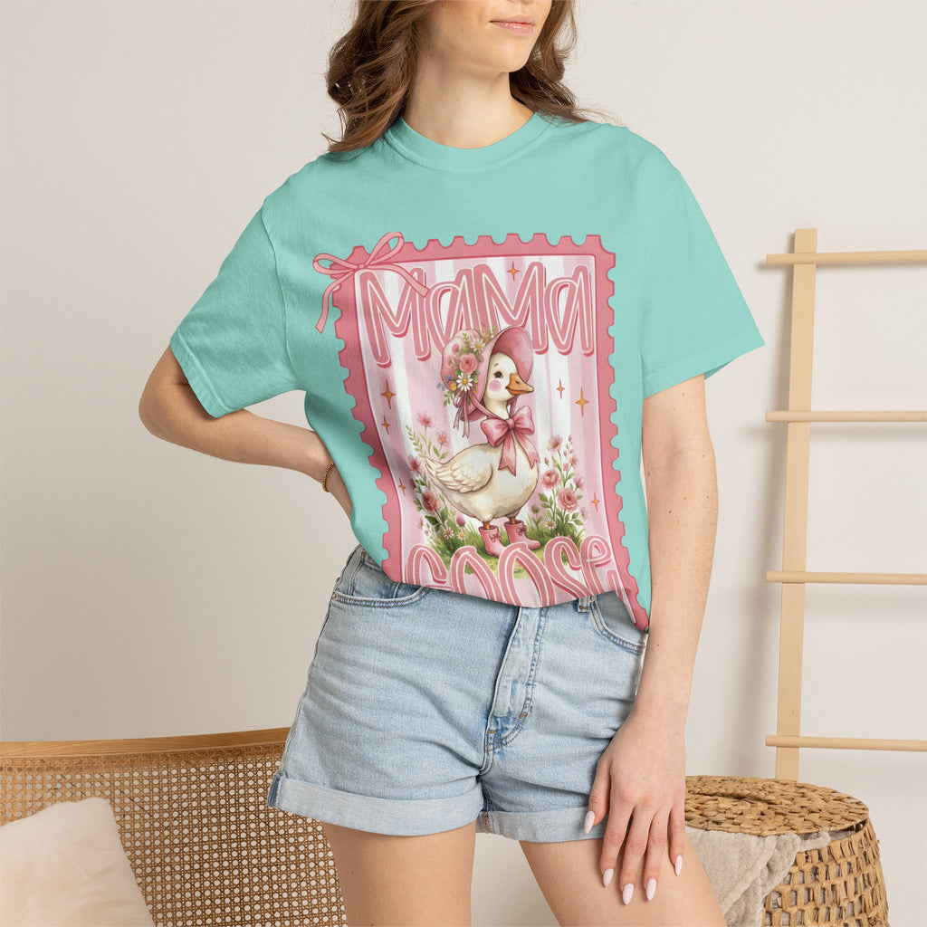 Mama Goose T-Shirt — Vintage Pink Nursery Illustration Tee