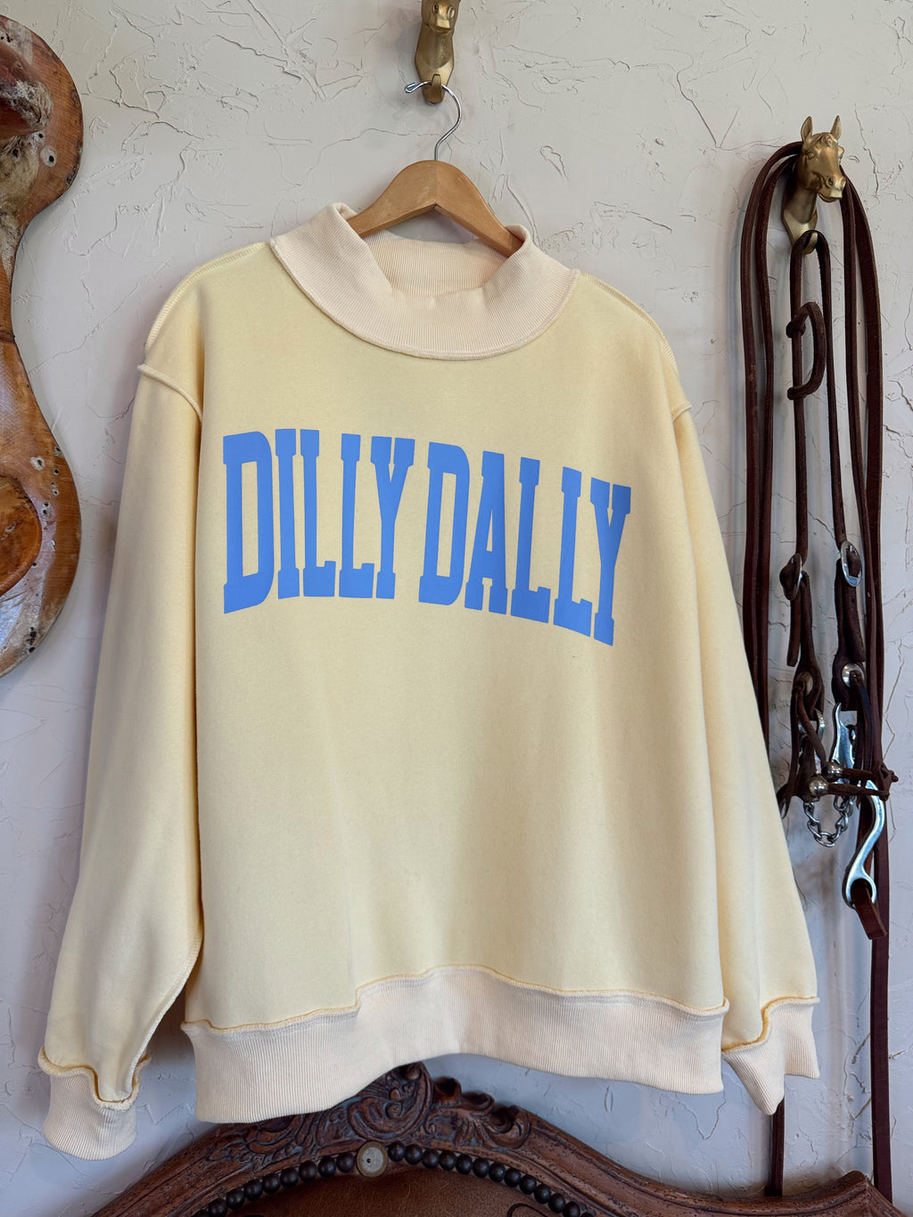 The Dillydally Mock Neck Sweatshirt