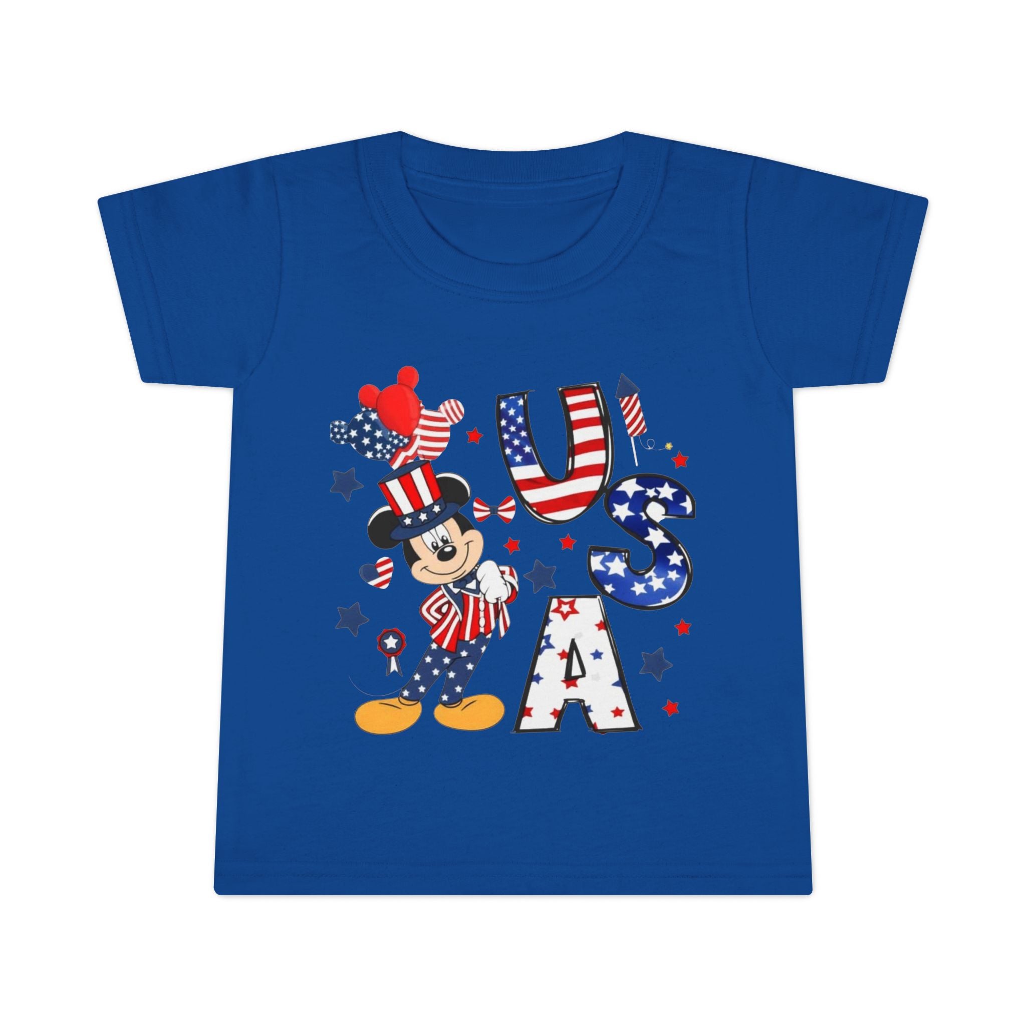 Patriotic Toddler T-Shirt — USA Stars & Stripes (Mouse)