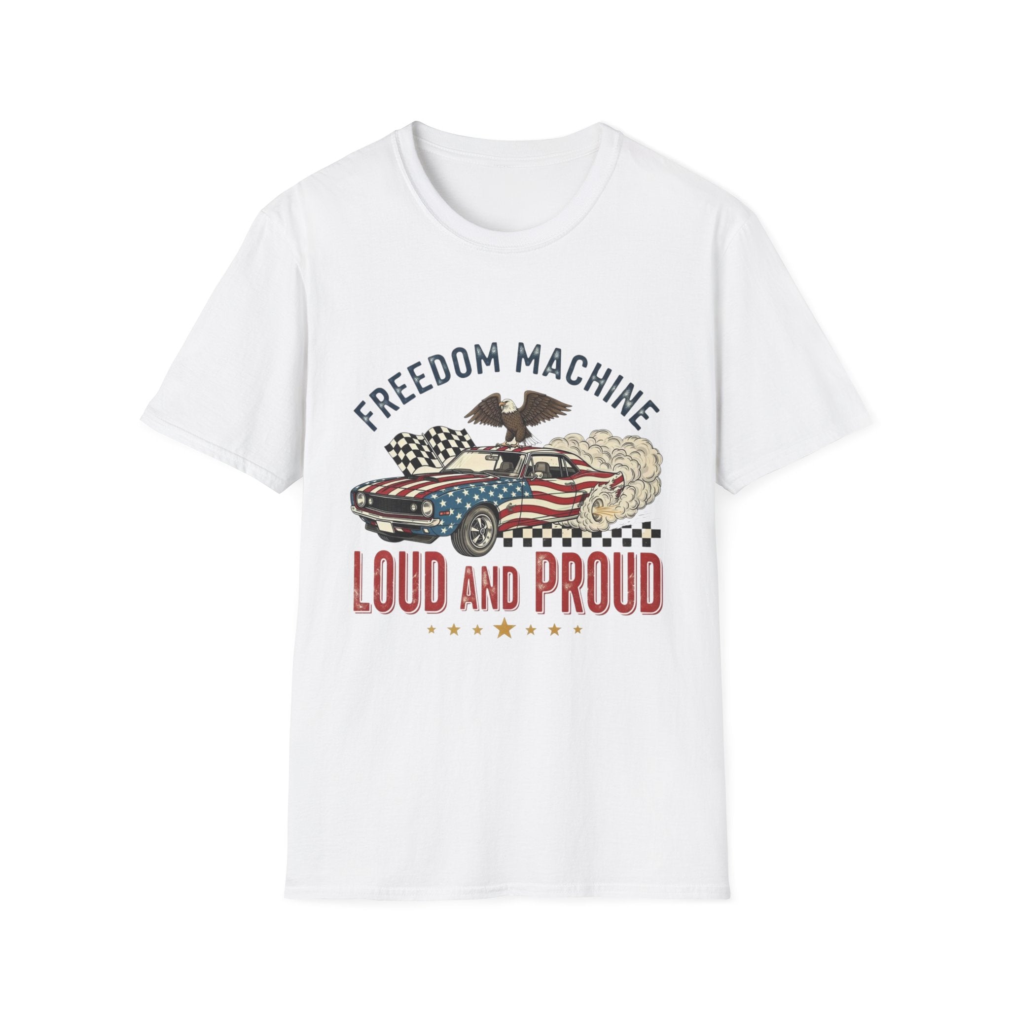 (Gildian) Freedom Machine T-Shirt — "Loud and Proud" American Flag