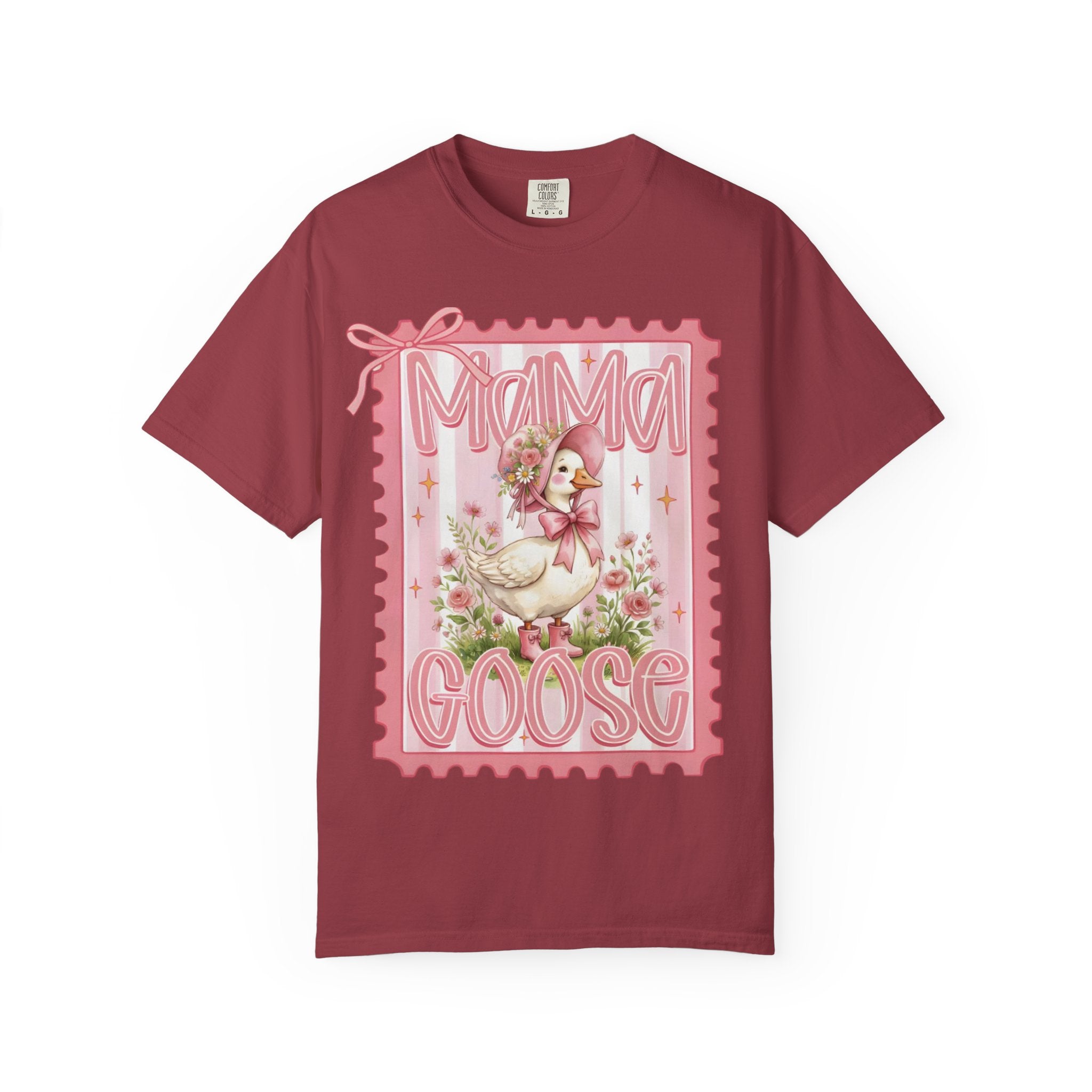 Mama Goose T-Shirt — Vintage Pink Nursery Illustration Tee