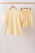 Sunny Days Scalloped Women Shorts Set
