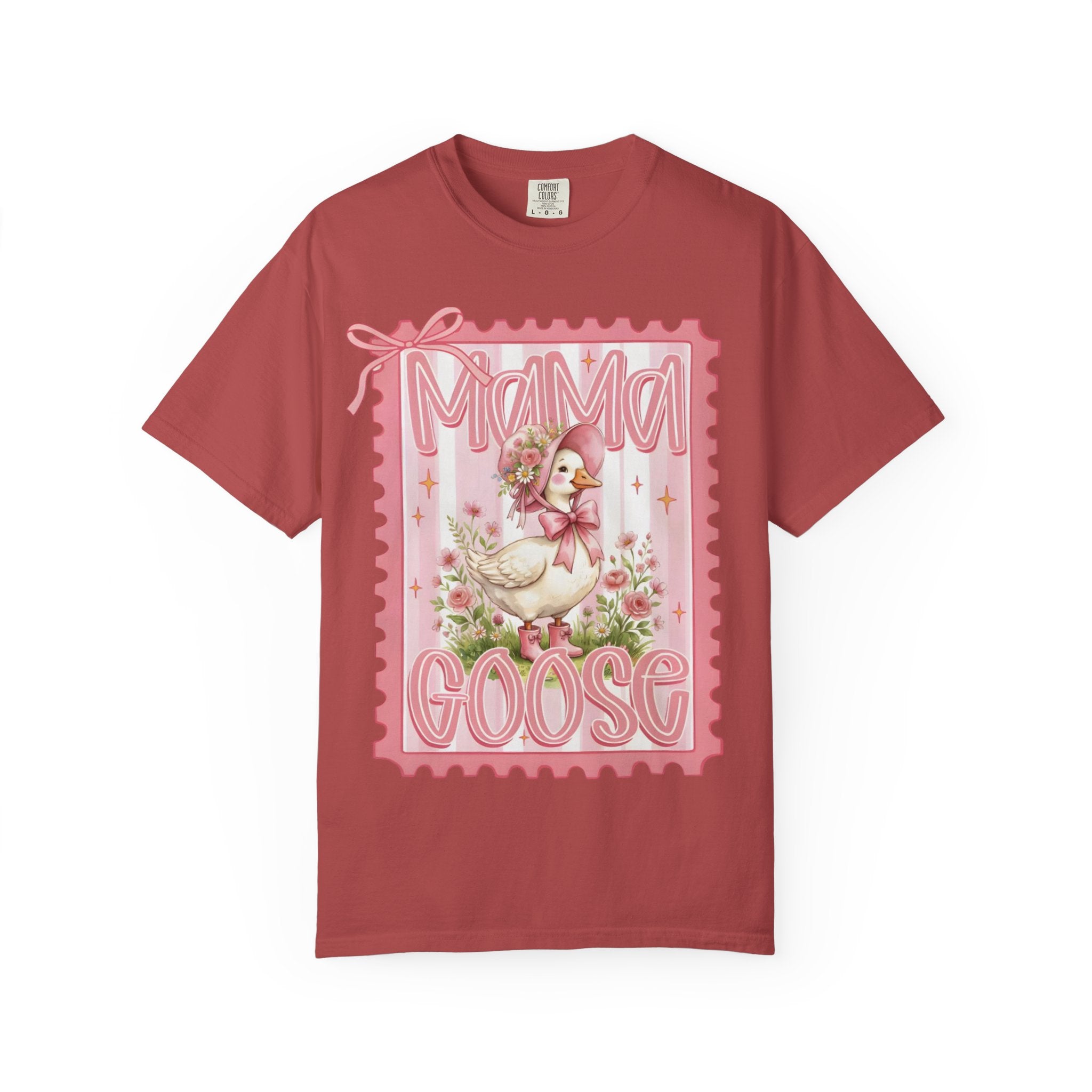Mama Goose T-Shirt — Vintage Pink Nursery Illustration Tee