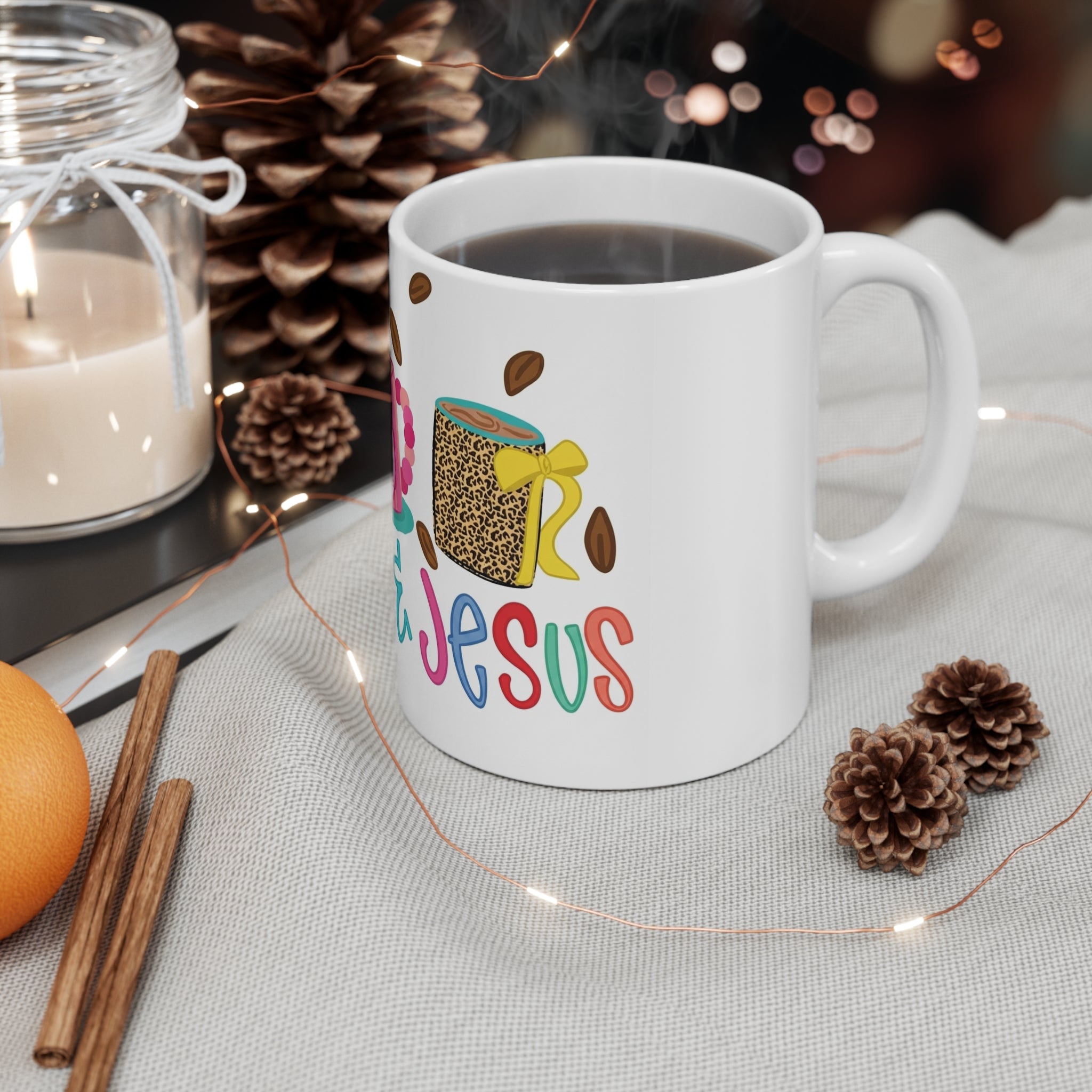 Fueled by Coffee & Jesus (11oz Ceramic Mug)